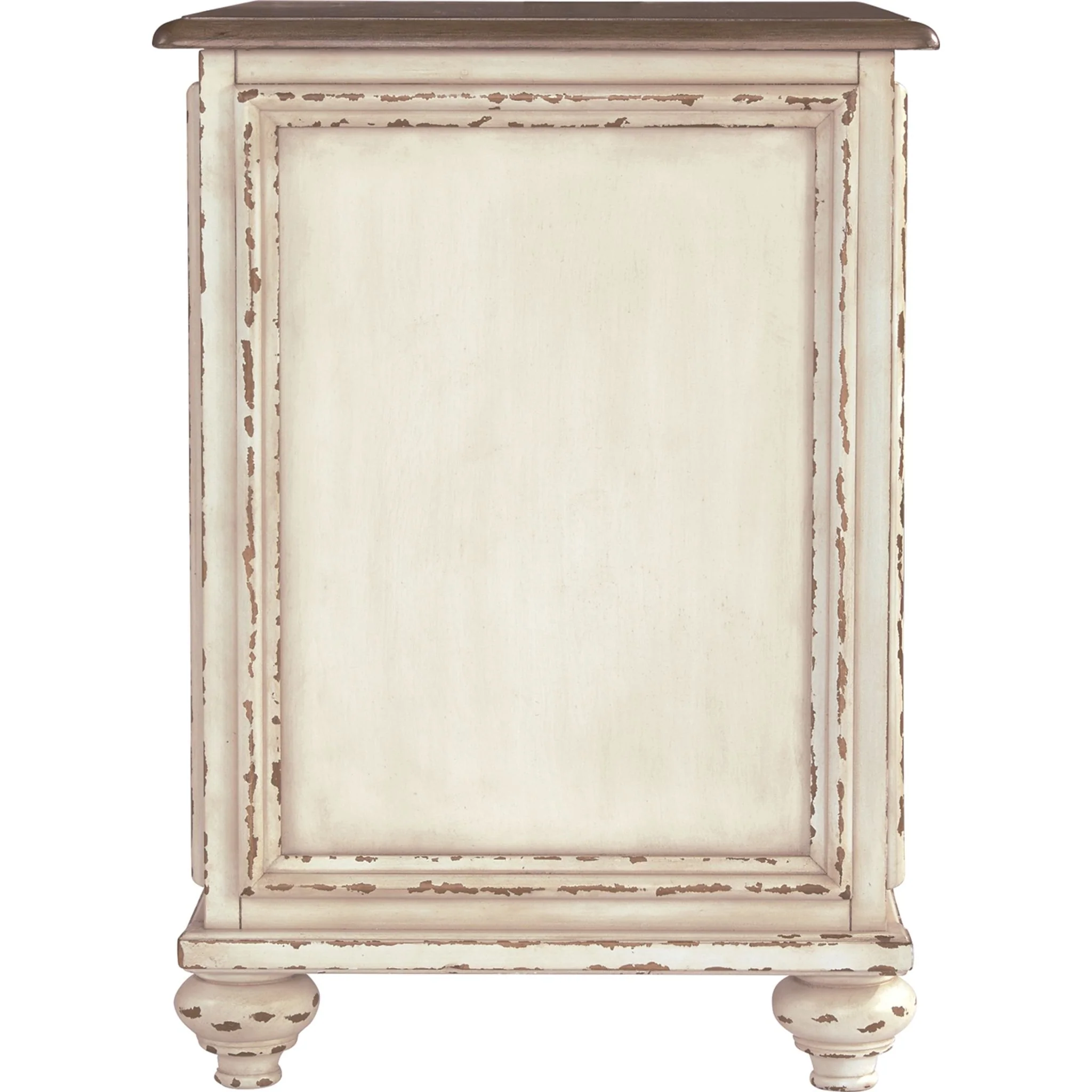 Meinertz Chair Side End Table - White/Brown - Image 6
