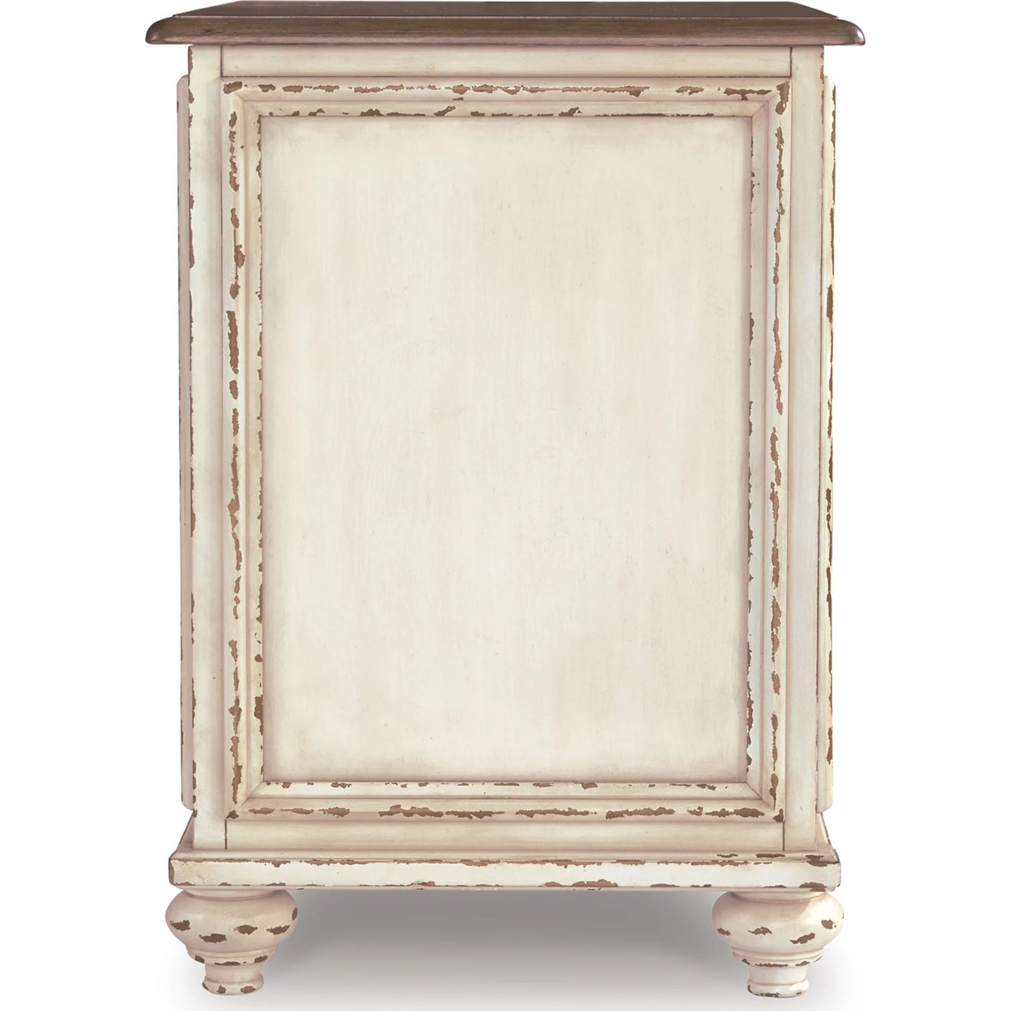 Meinertz Chair Side End Table - White/Brown - Image 9