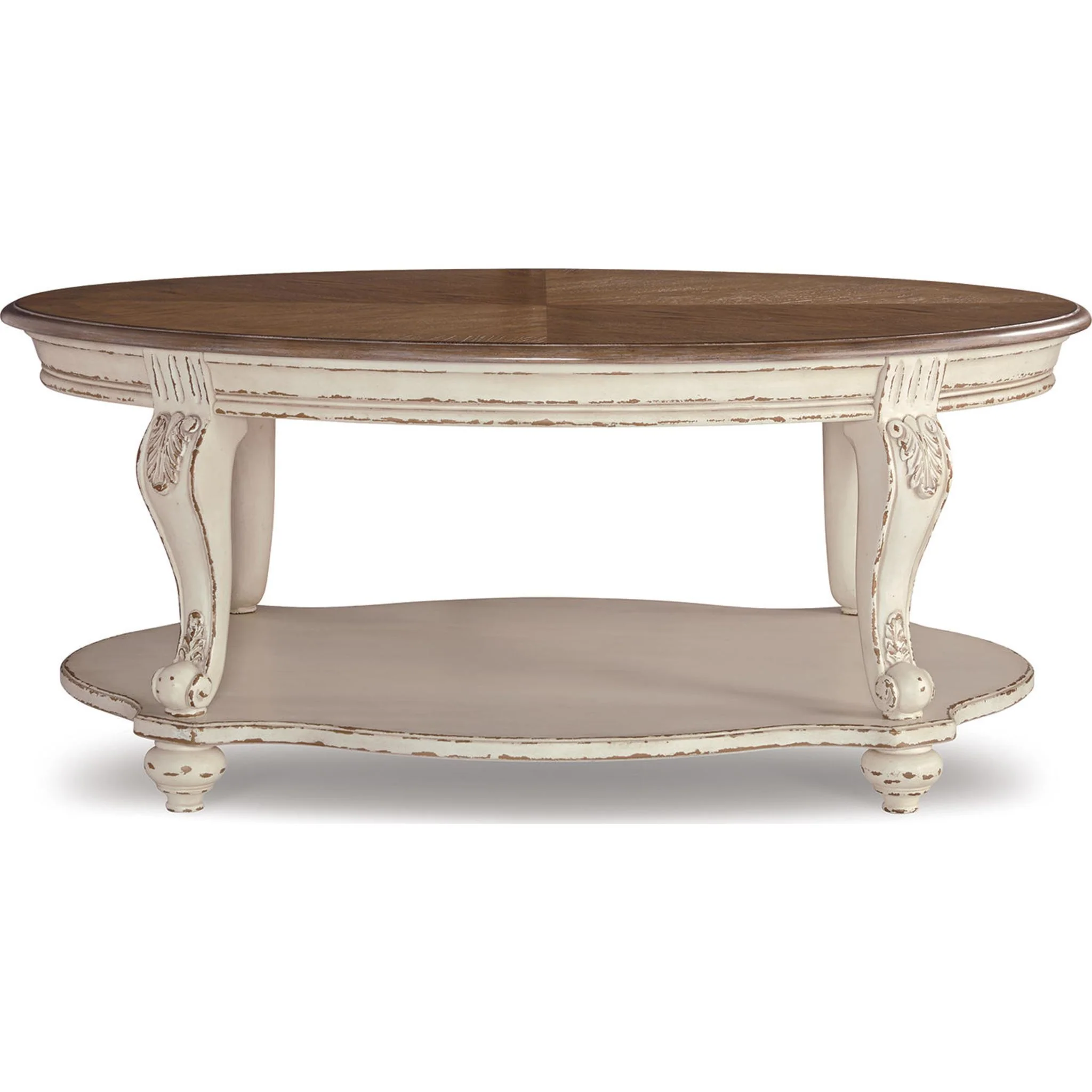 Meinertz Coffee Table - White/Brown - Image 7