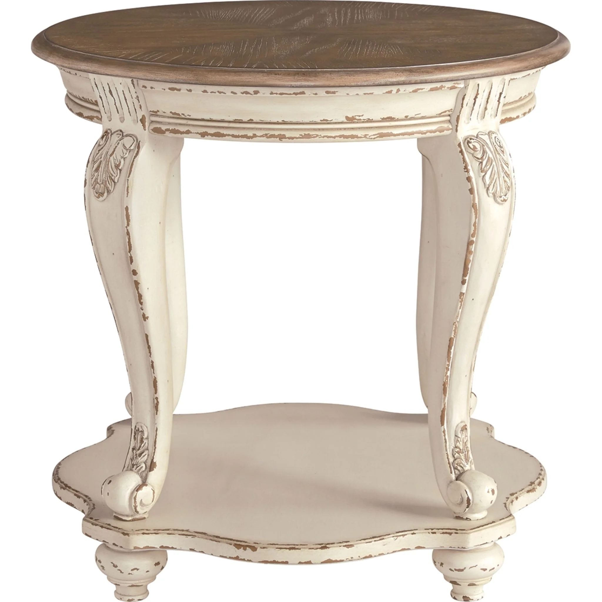 Meinertz End Table - White/Brown - Image 3