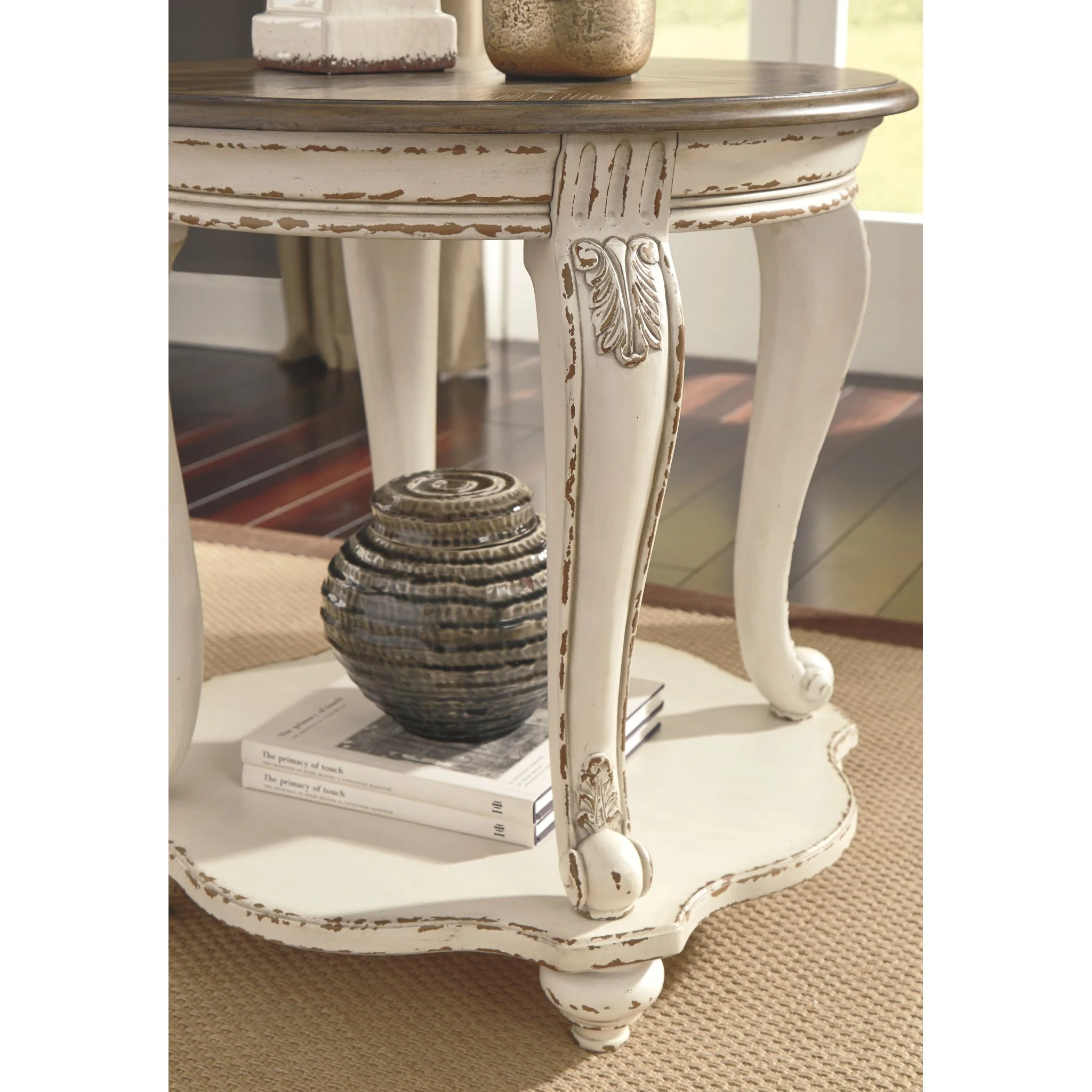 Meinertz End Table - White/Brown - Image 5