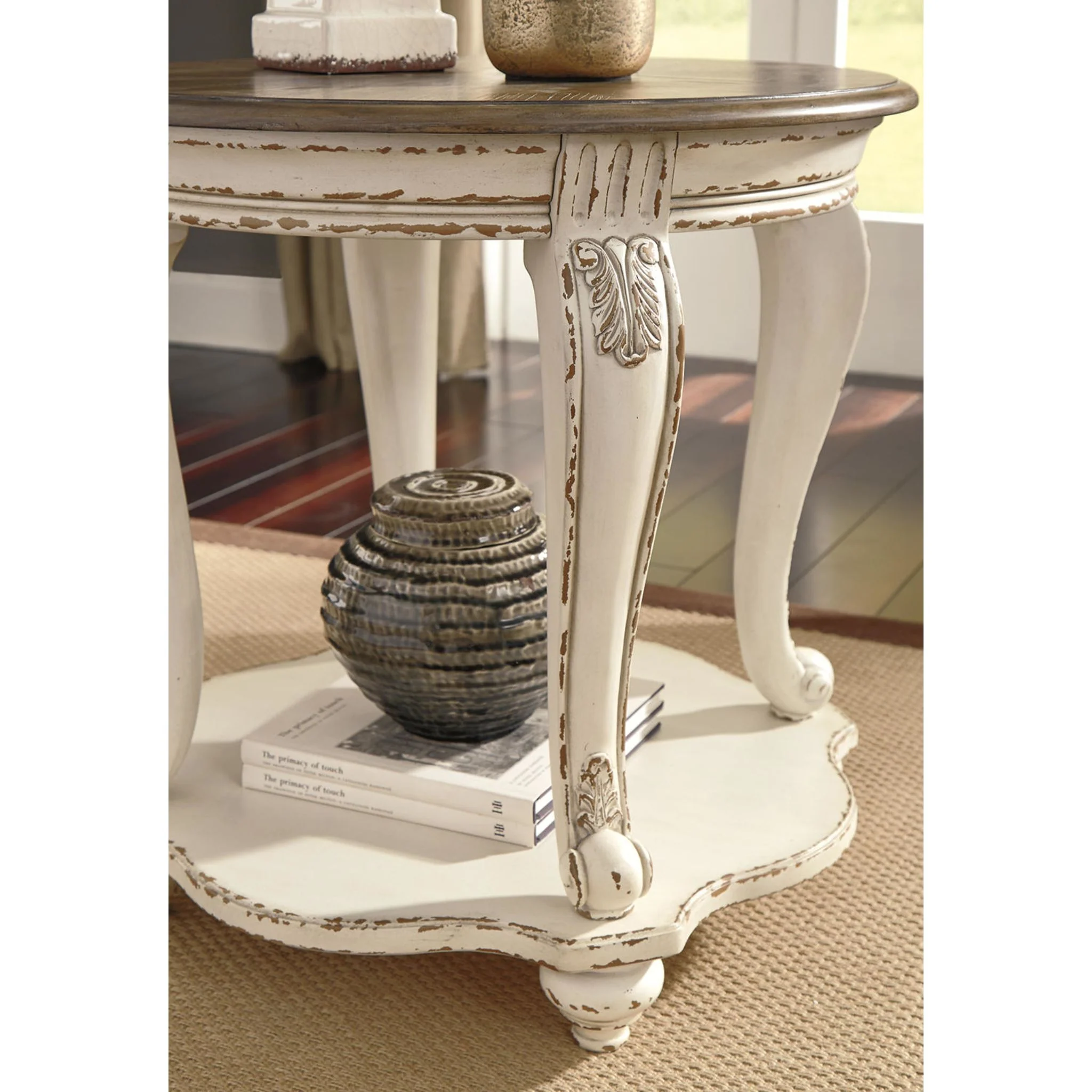 Meinertz End Table - White/Brown - Image 8
