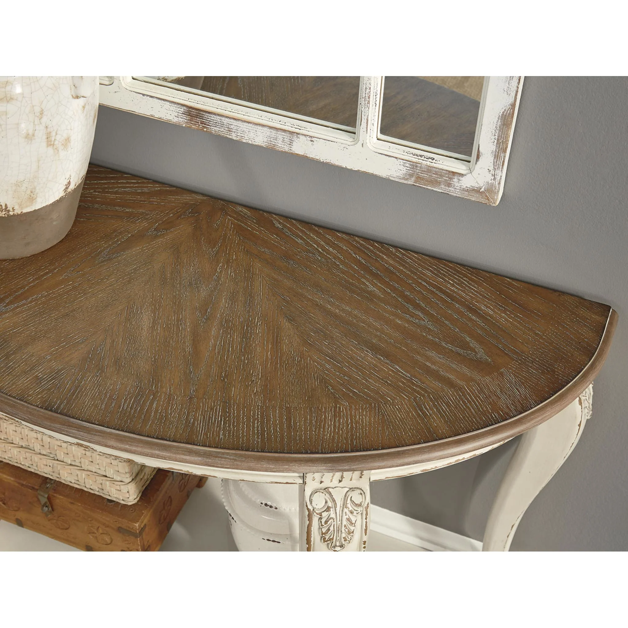 Meinertz Sofa Table - White/Brown - Image 17