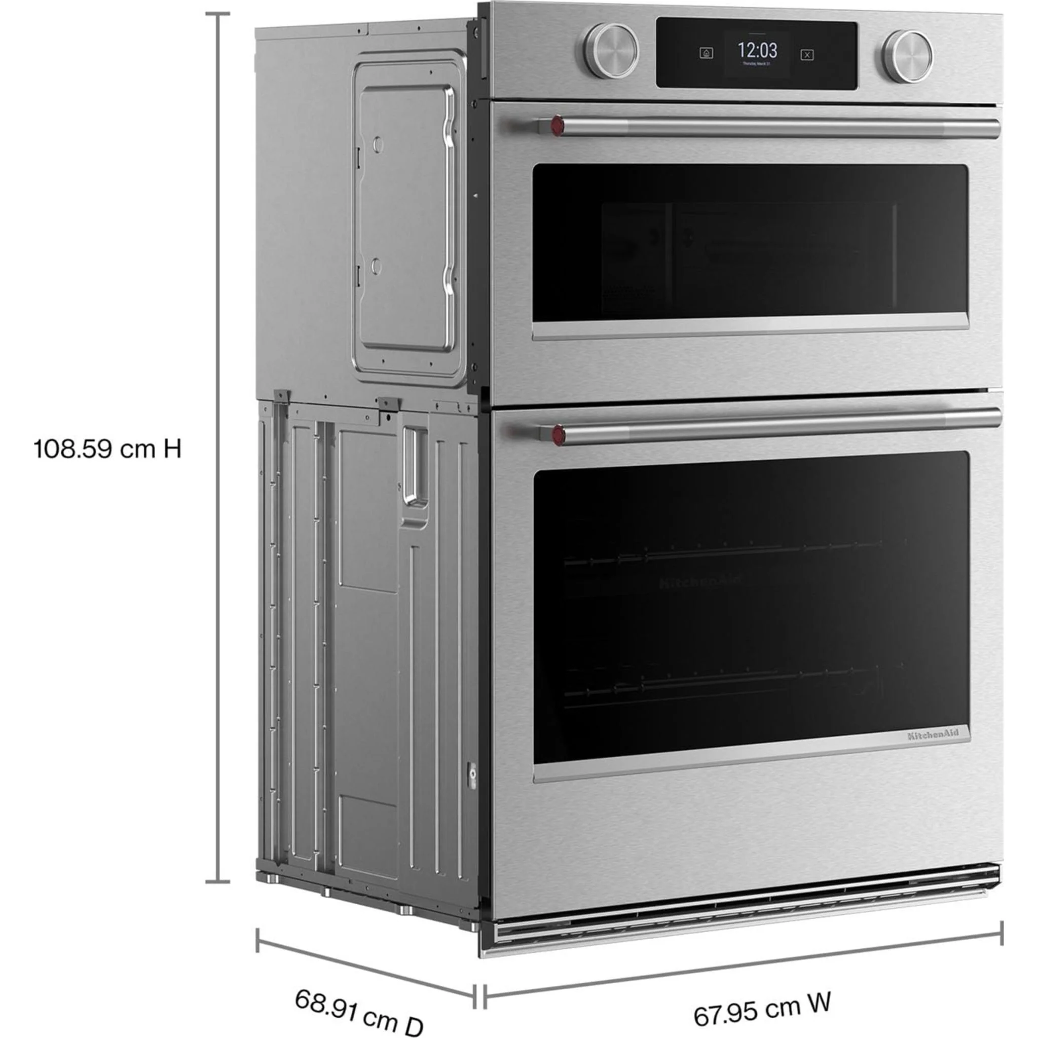 KitchenAid 27-inch Smart Electric Combo Wall Oven with Assisted Cooking Modes - PrintShieldFinish - PrintShield Stainless (KOEC727SPS) - Image 3