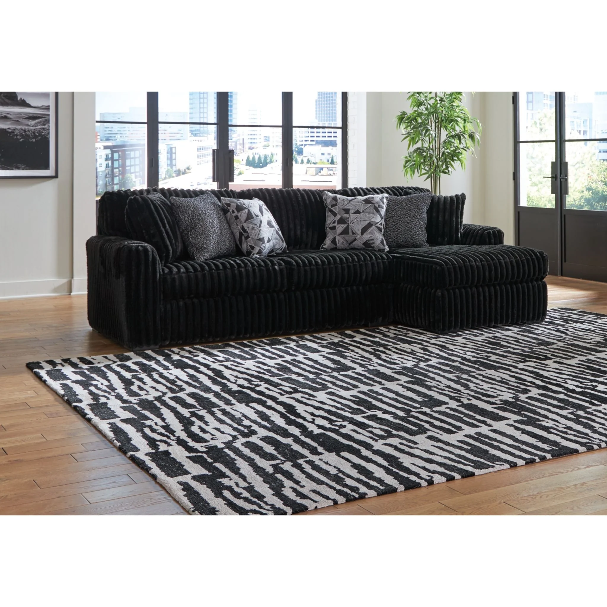Midnight-Madness 2 Piece Sectional with Chaise - Image 2
