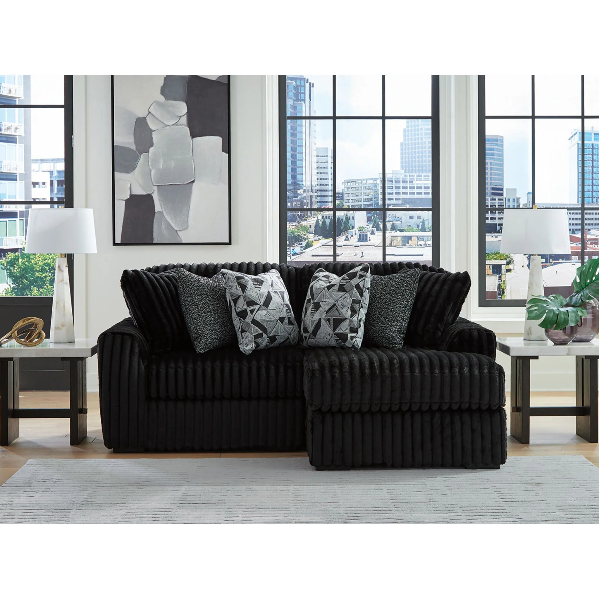 Midnight-Madness 2 Piece Sectional with Chaise - Image 12