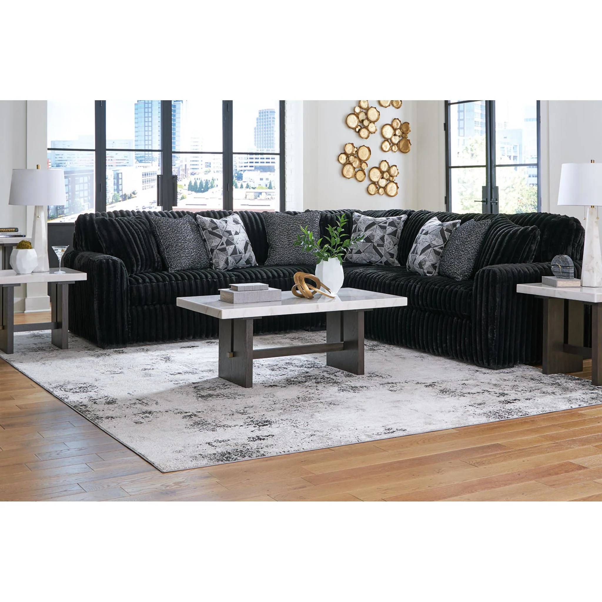 Midnight-Madness 3 Piece Sectional - Image 2