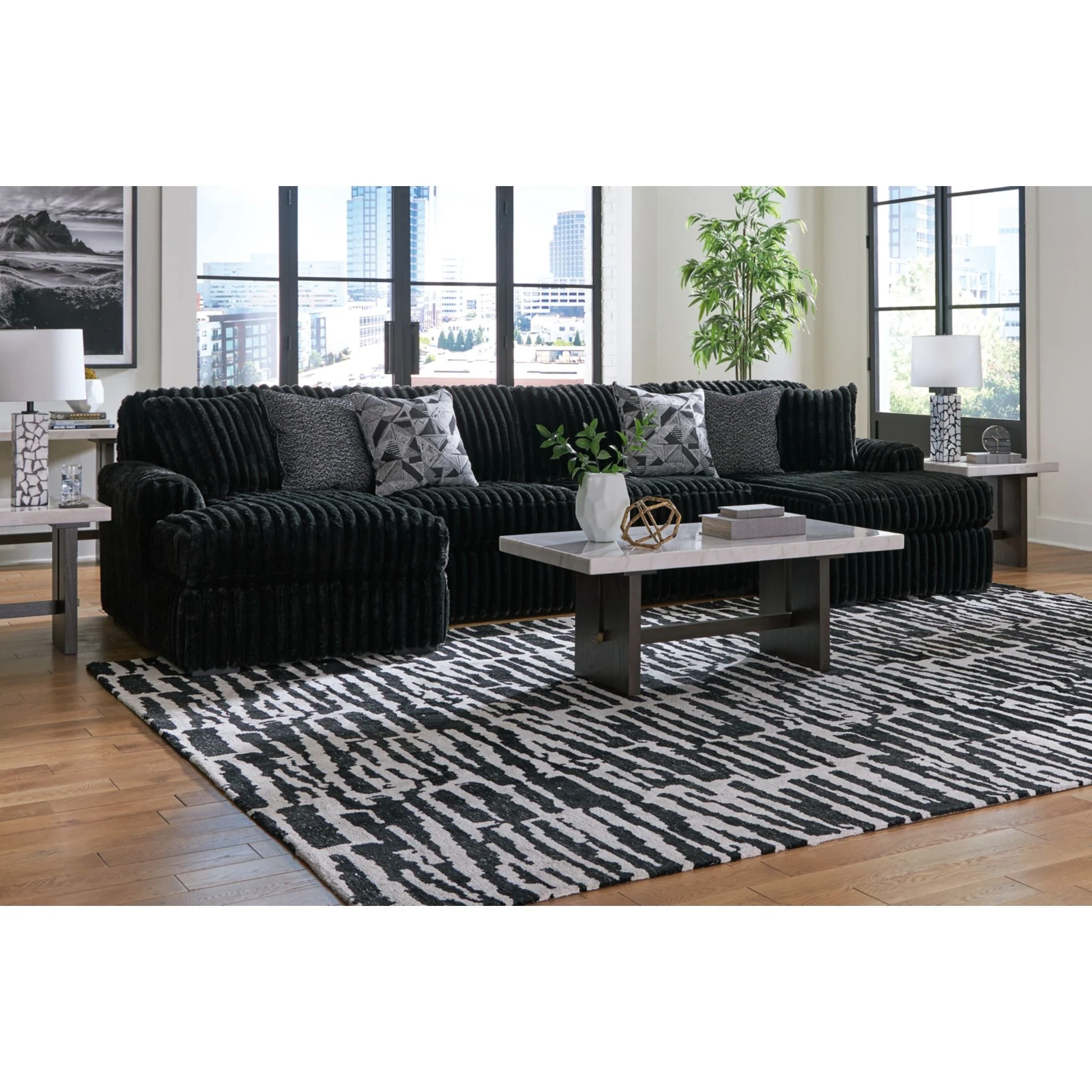 Midnight-Madness 3 Piece Sectional with Double Chaise - Image 10