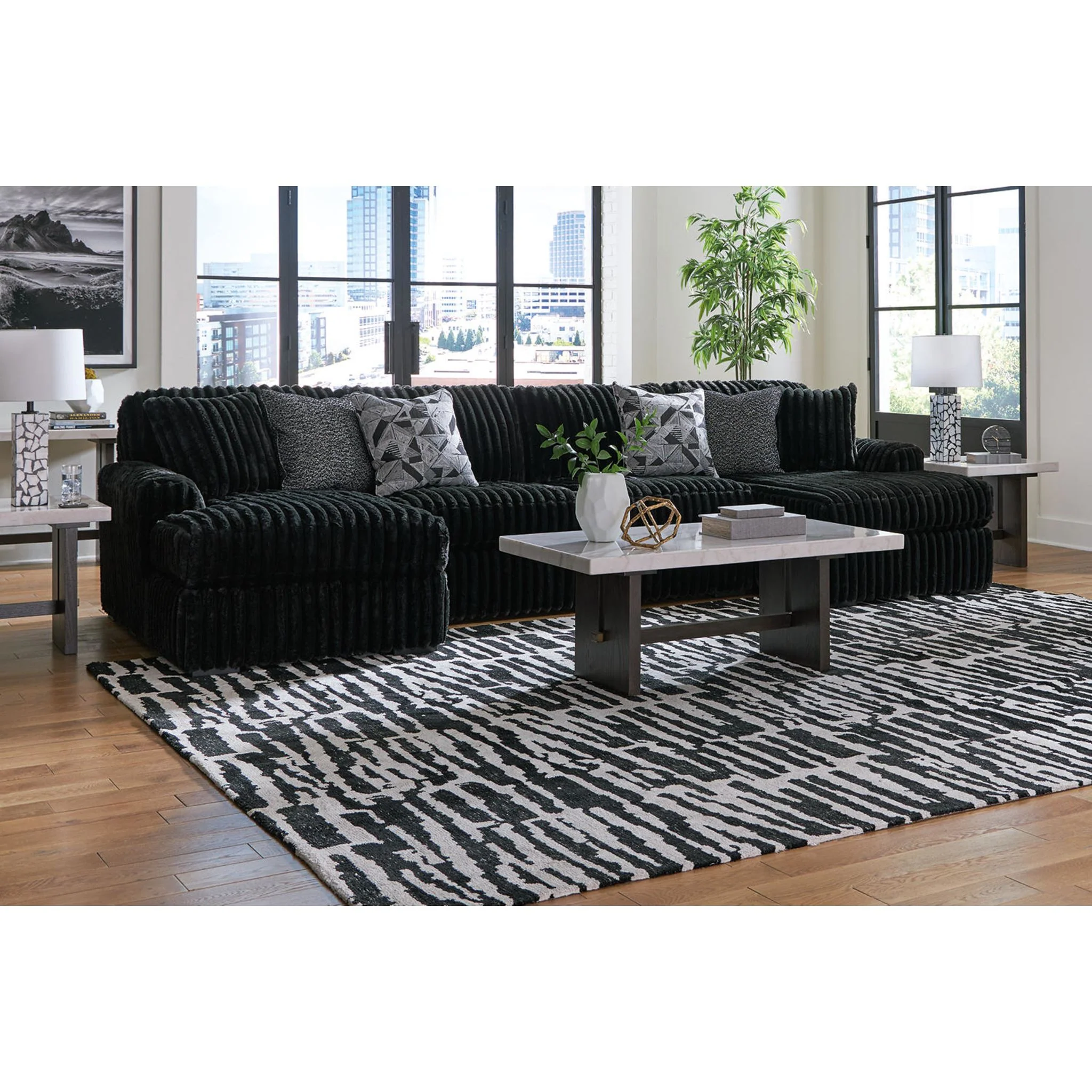 Midnight-Madness 3 Piece Sectional with Double Chaise - Image 19