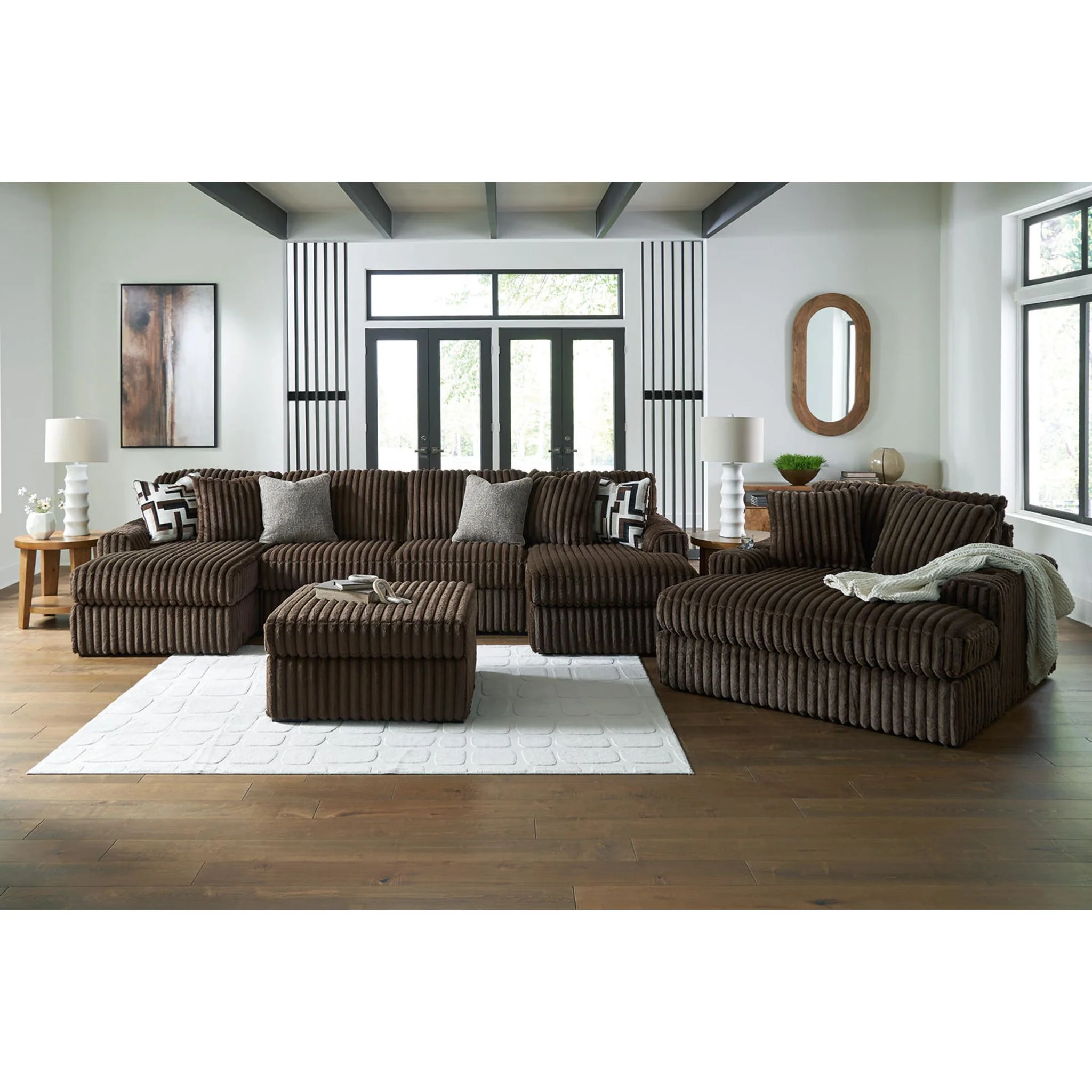 Midnight-Madness 3 Piece Sectional with Double Chaise - Image 4