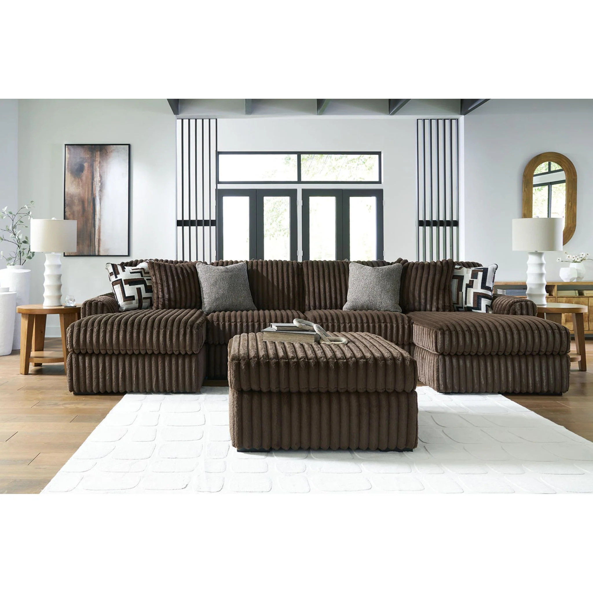 Midnight-Madness 3 Piece Sectional with Double Chaise - Image 5