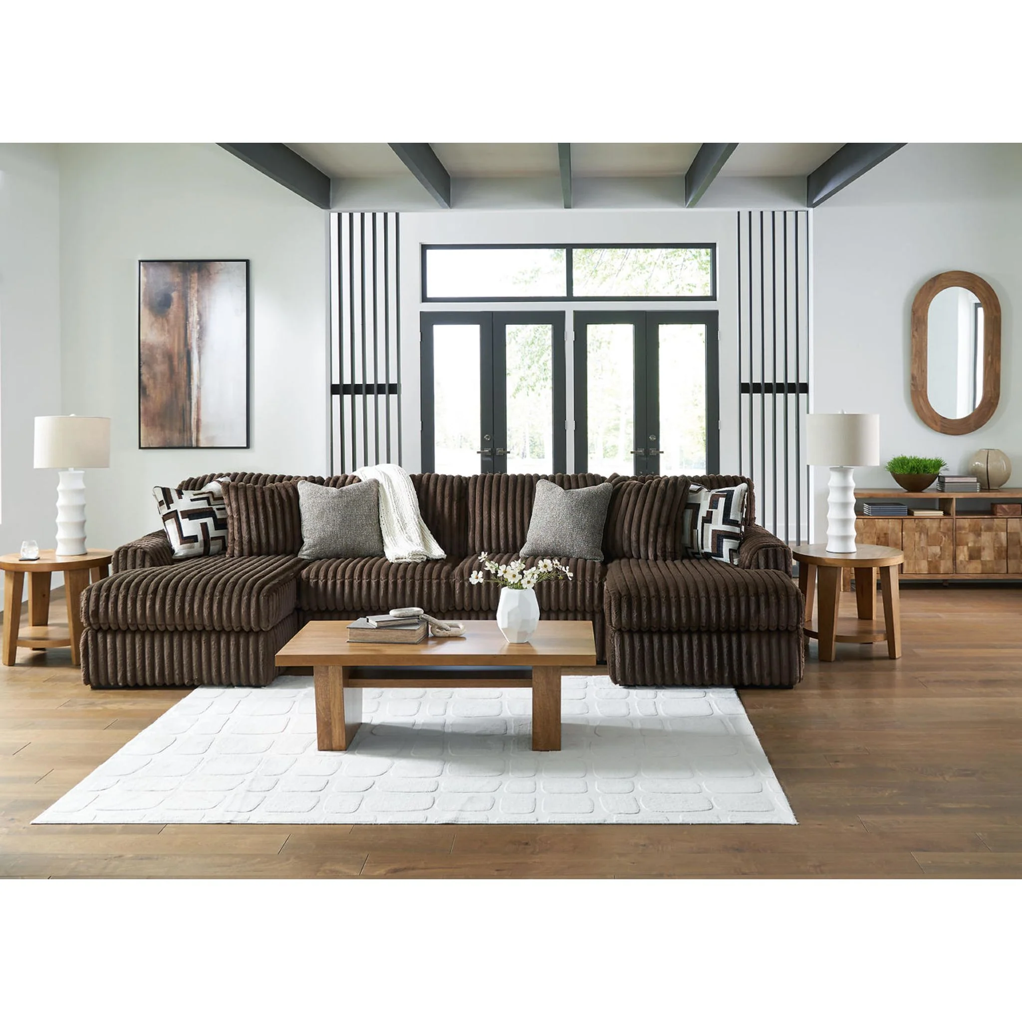 Midnight-Madness 3 Piece Sectional with Double Chaise - Image 6