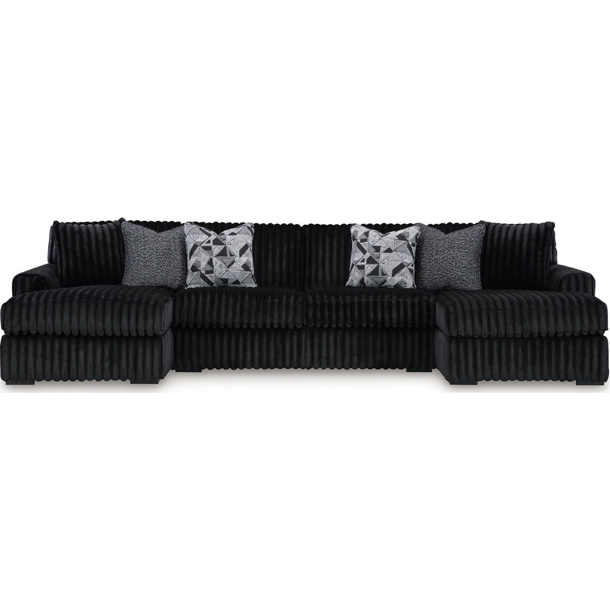 Midnight-Madness 3 Piece Sectional with Double Chaise - Image 8