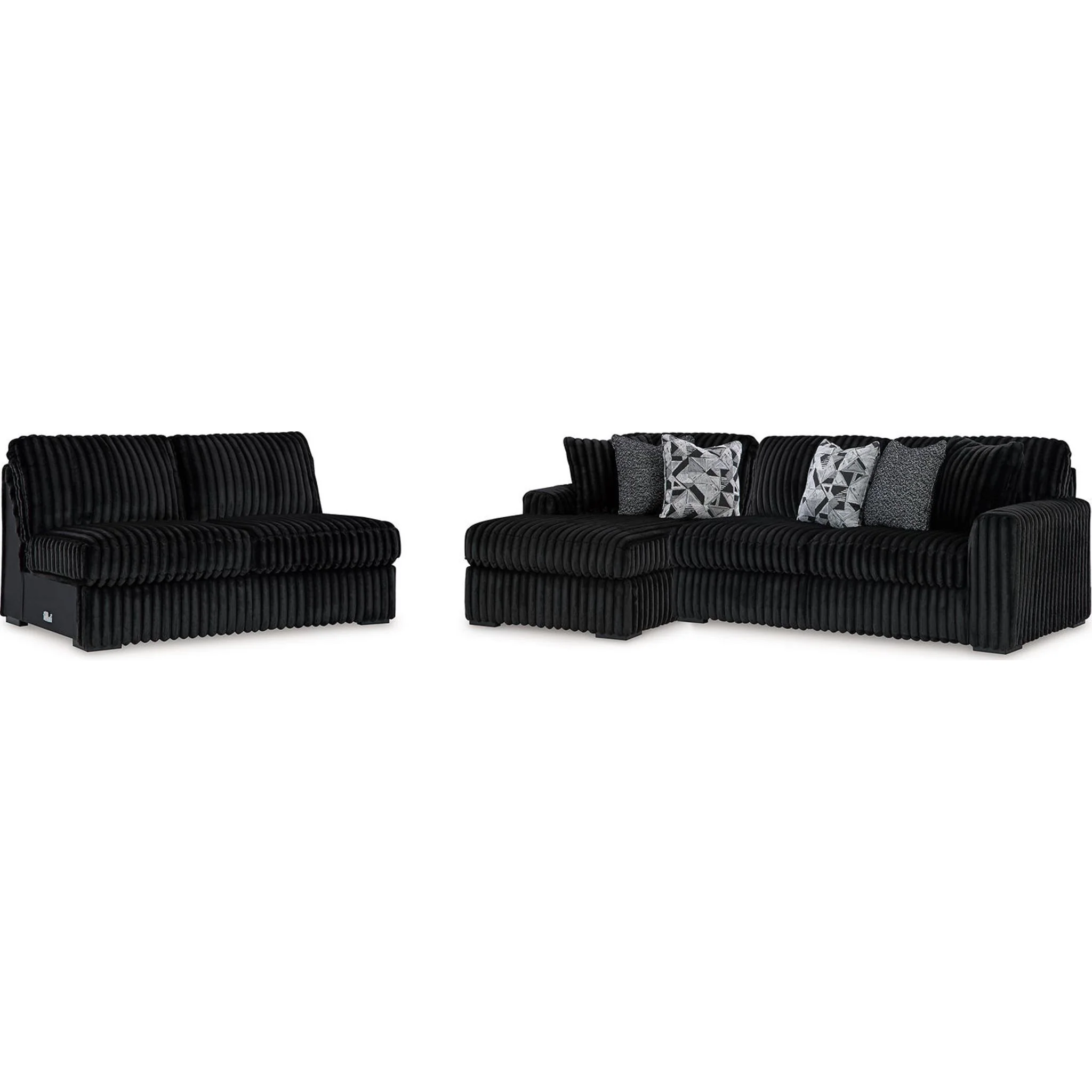 Midnight-Madness 3 Piece Sectional with Chaise - Image 25