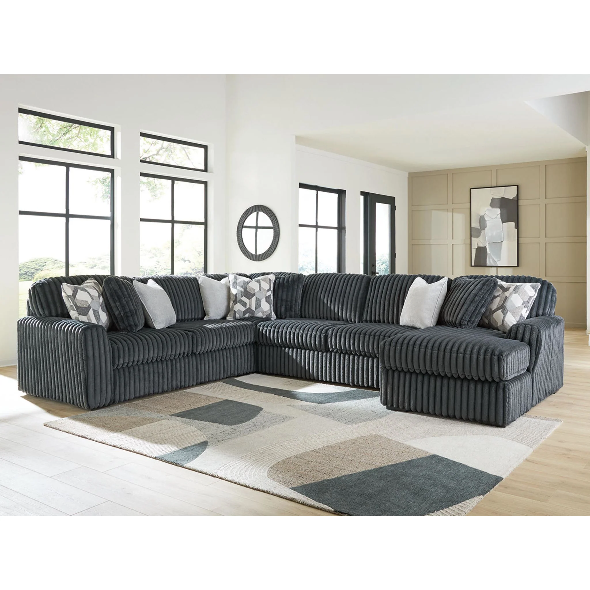 Midnight-Madness 4 Piece Sectional with Chaise - Image 31