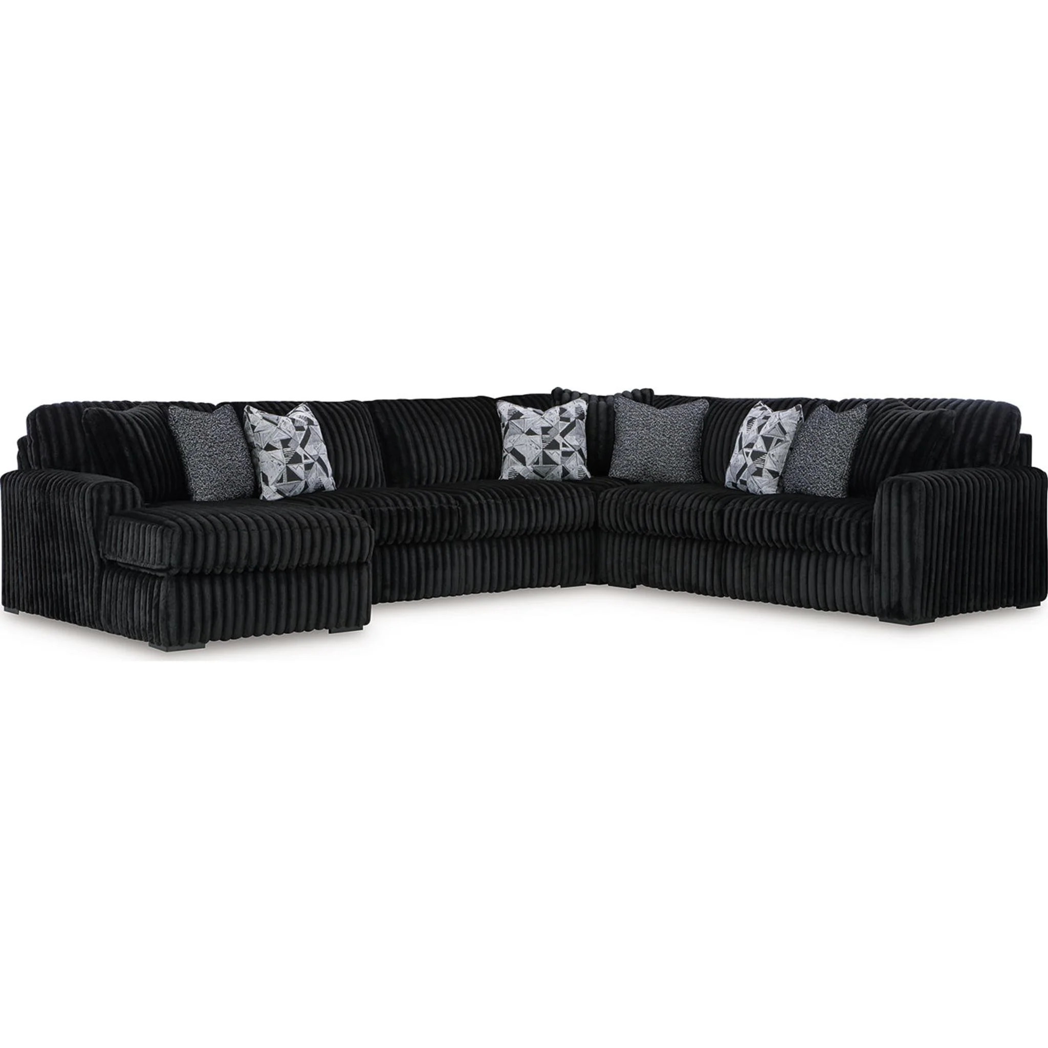 Midnight-Madness 4 Piece Sectional with Chaise - Image 9
