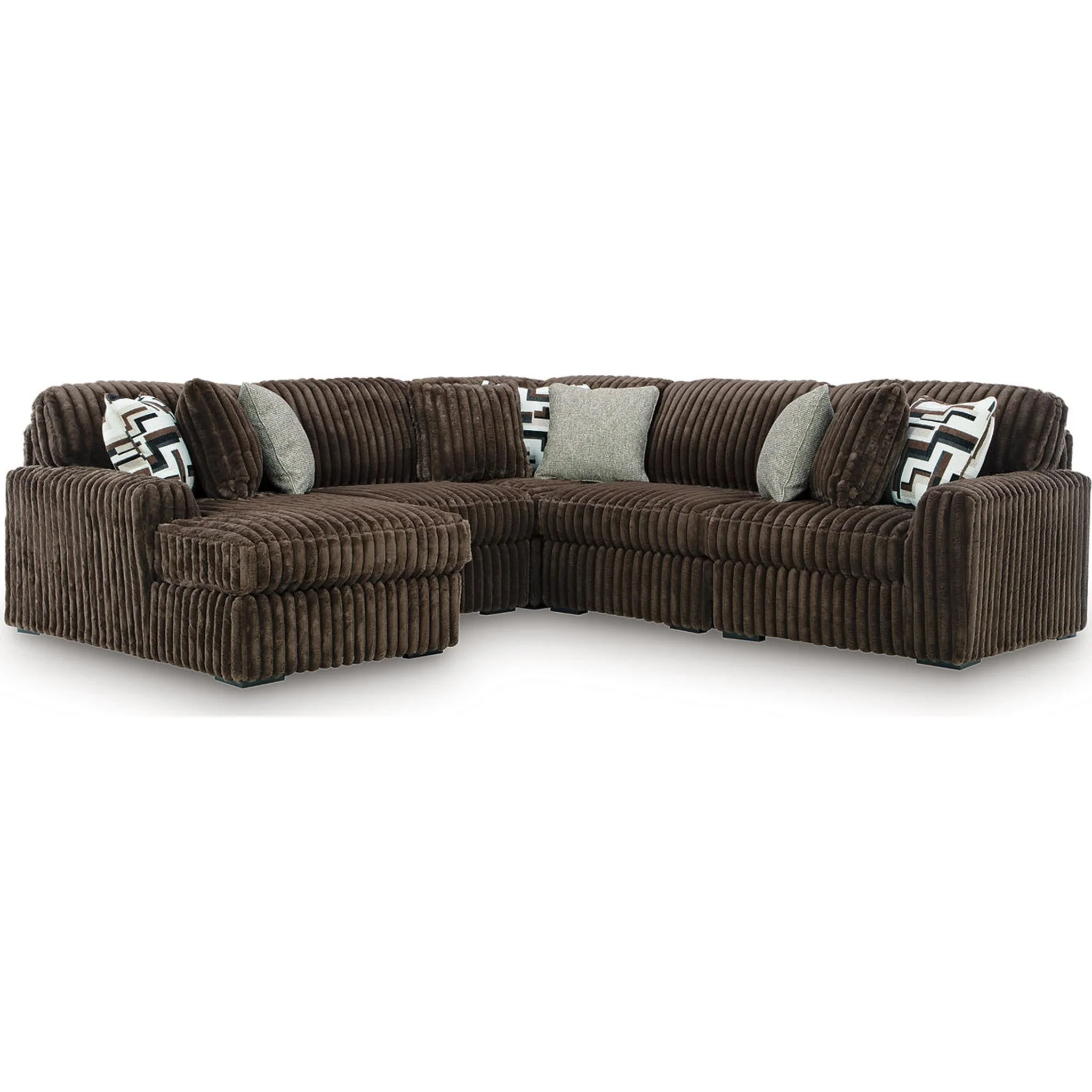 Midnight-Madness 5 Piece Sectional with Chaise - Image 4