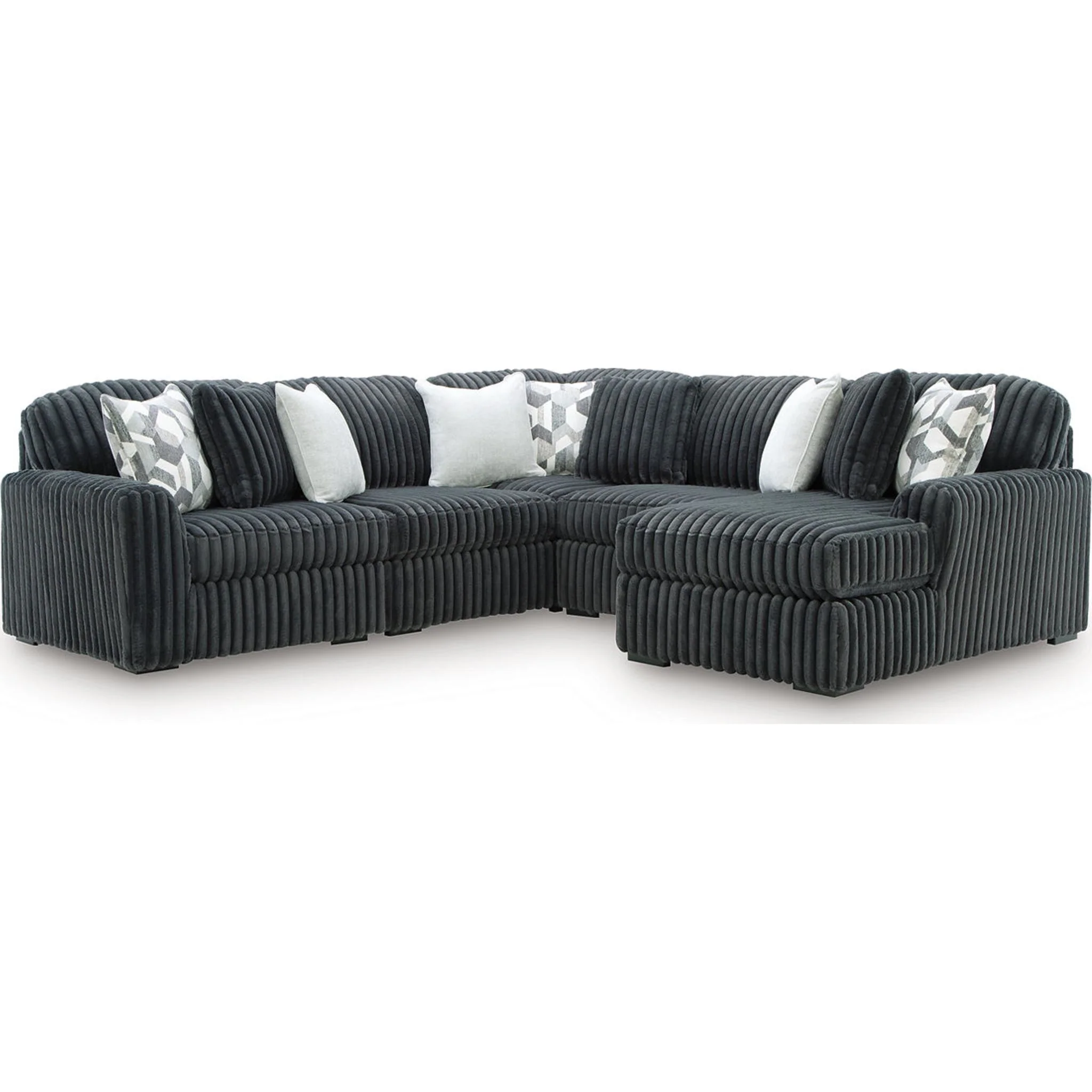 Midnight-Madness 5 Piece Sectional with Chaise - Image 7