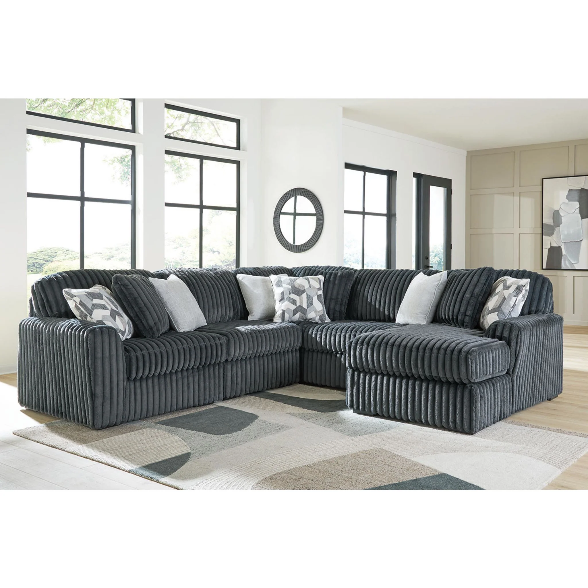 Midnight-Madness 5 Piece Sectional with Chaise - Image 8