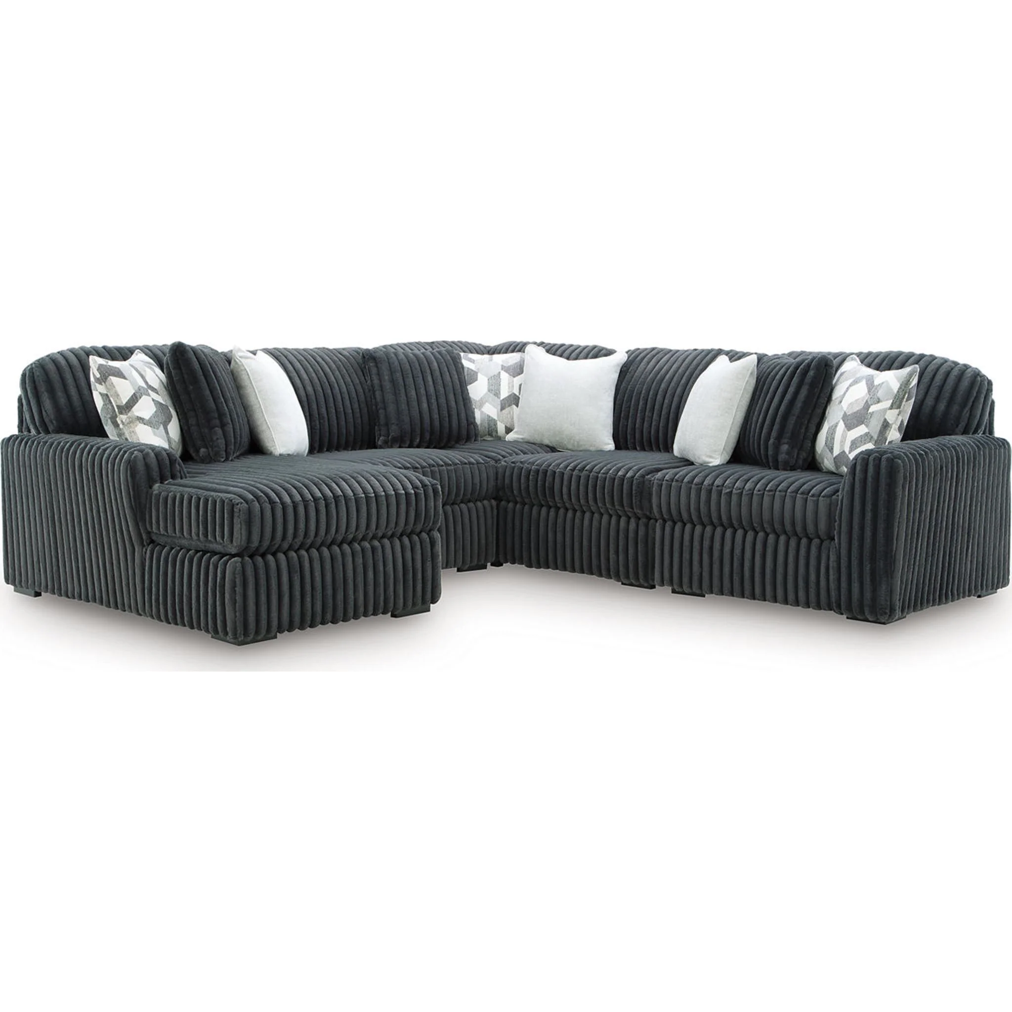 Midnight-Madness 5 Piece Sectional with Chaise - Image 9