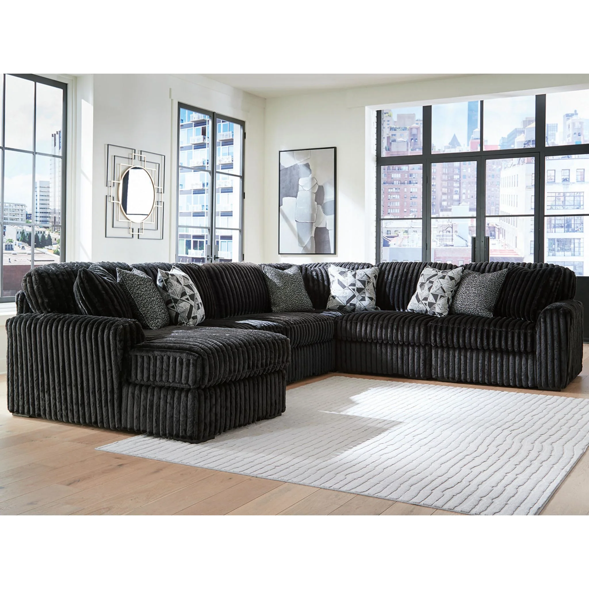 Midnight-Madness 6 Piece Sectional with Chaise - Image 17