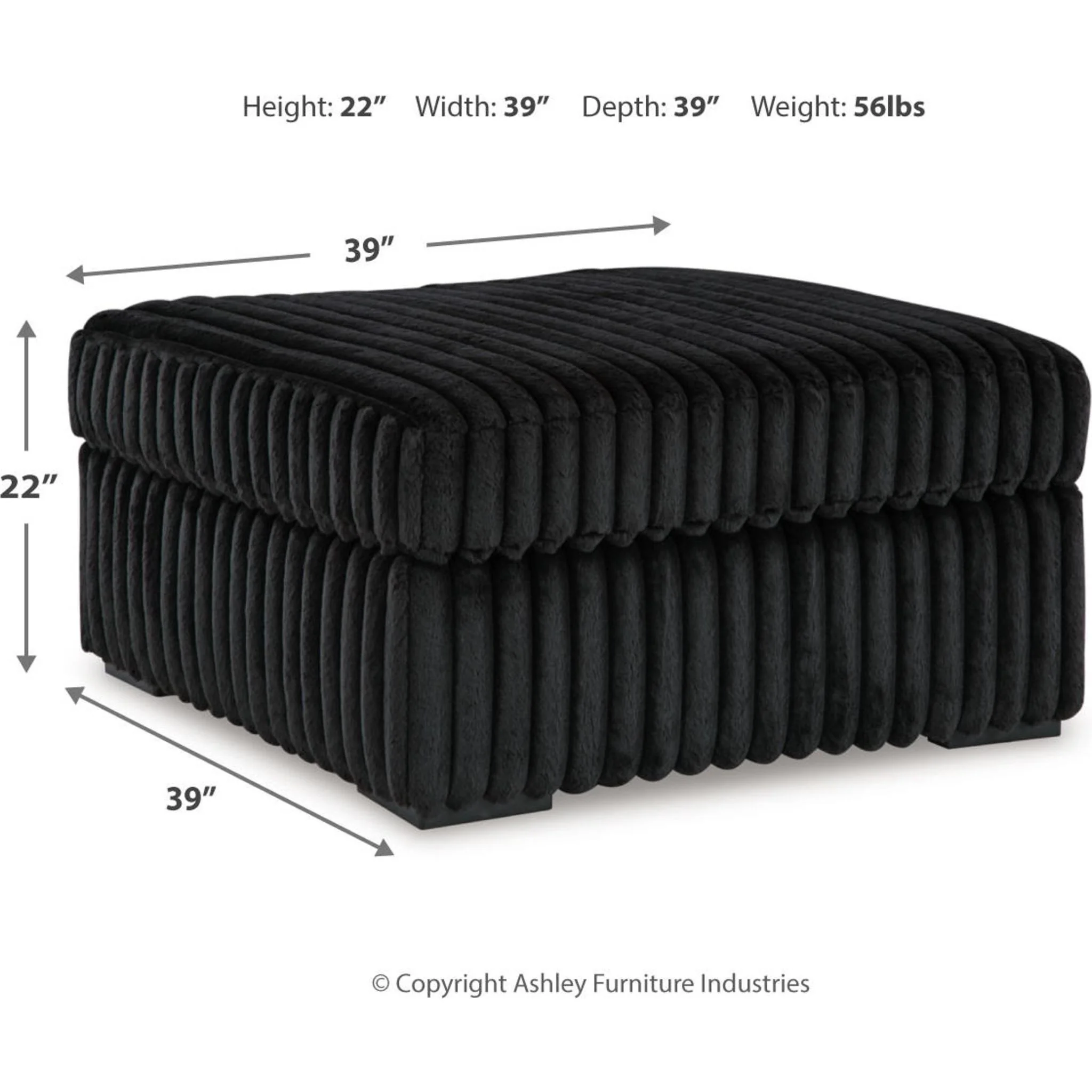 Midnight-Madness Oversized Accent Ottoman - Image 22