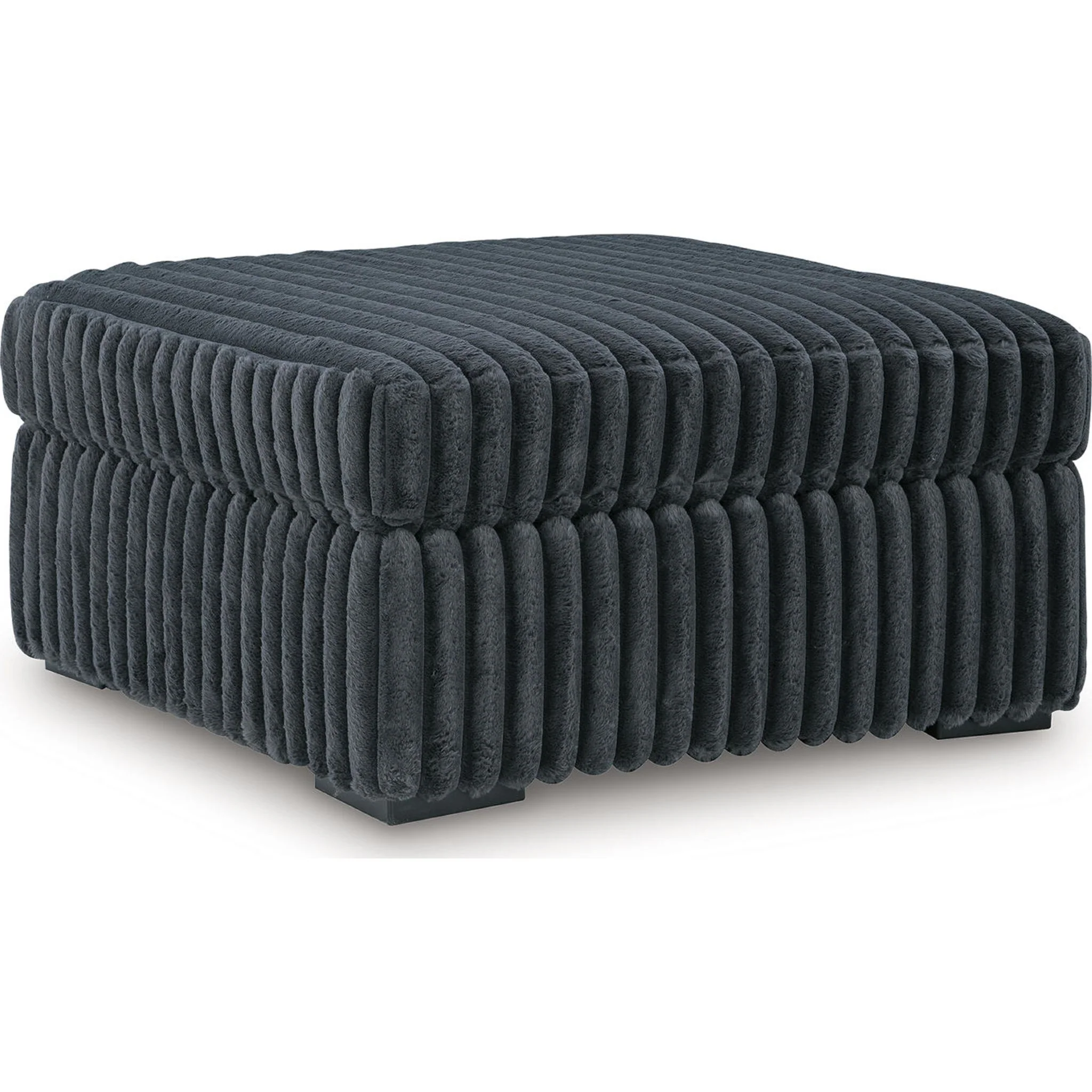 Midnight-Madness Oversized Accent Ottoman - Gunmetal - Image 3
