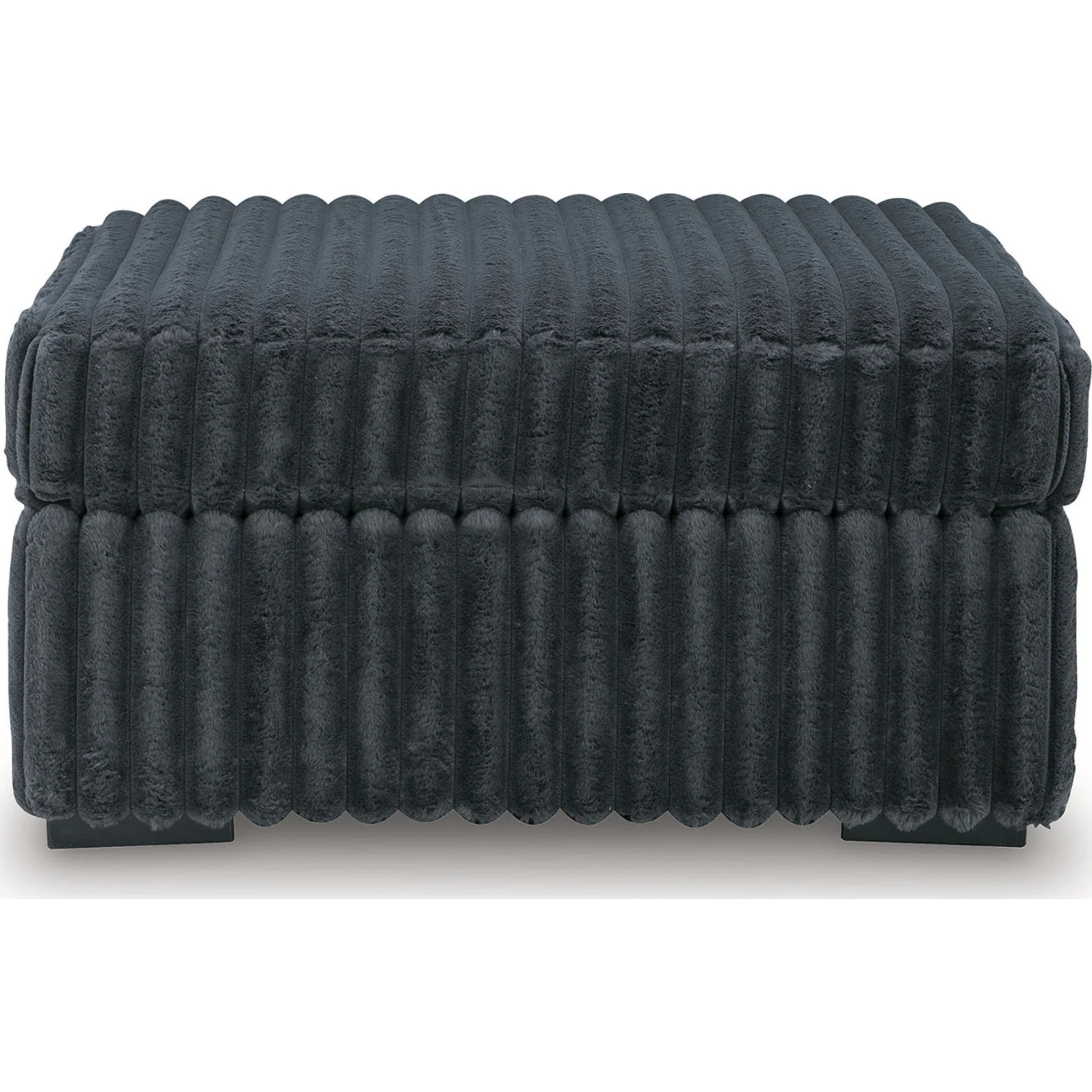 Midnight-Madness Oversized Accent Ottoman - Gunmetal - Image 4