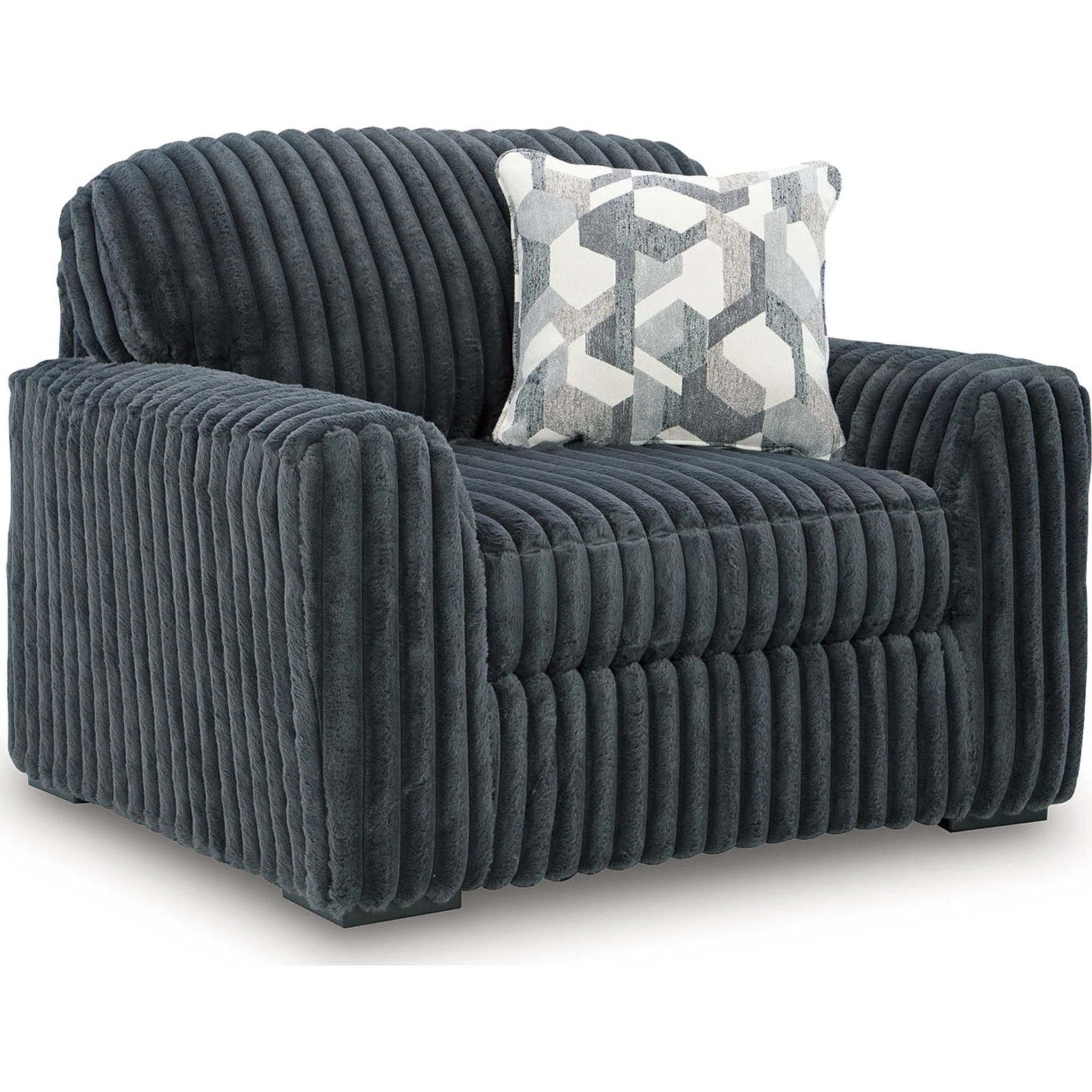 Midnight-Madness Oversized Chair - Gunmetal