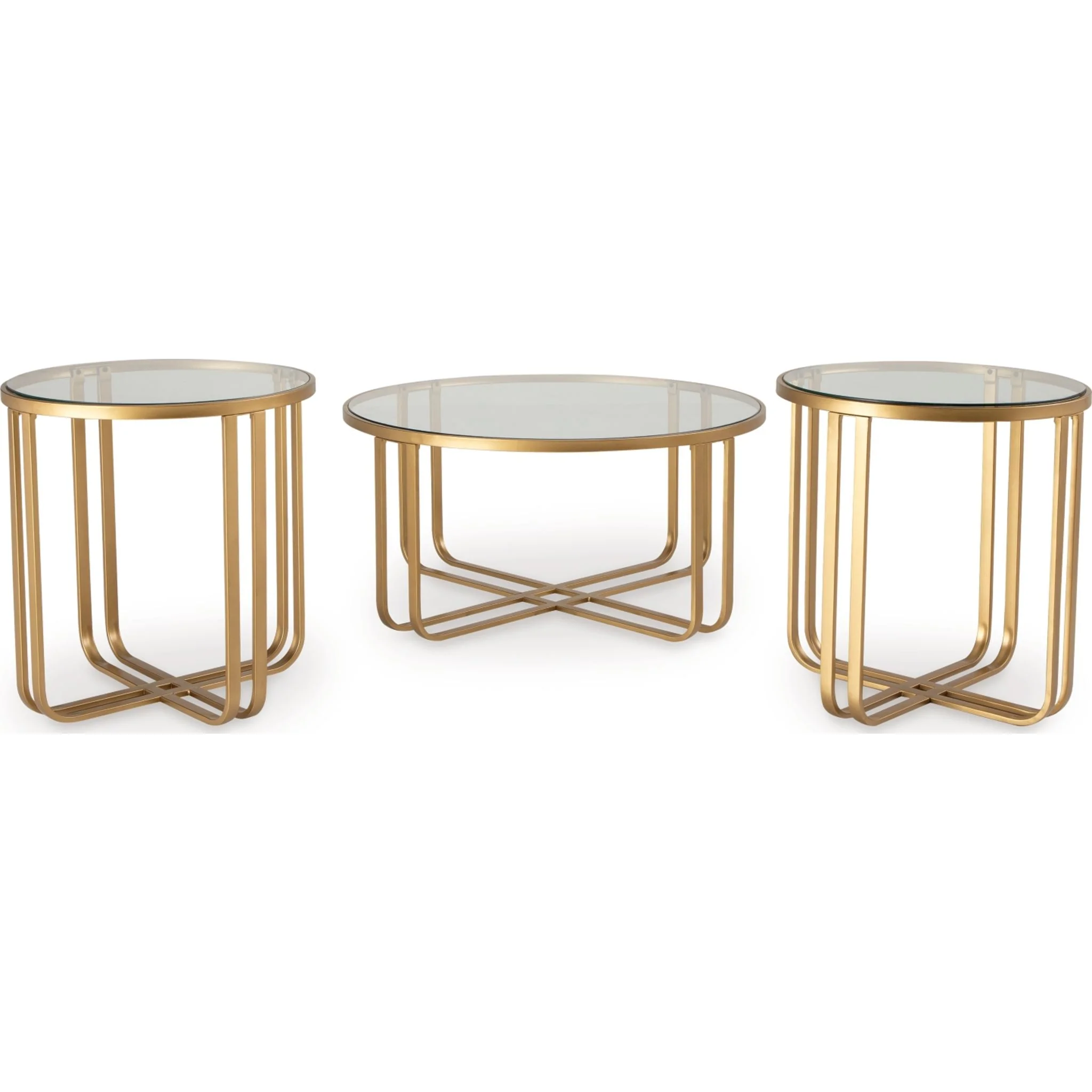 Milloton 3 Pack Tables - Gold - Image 3