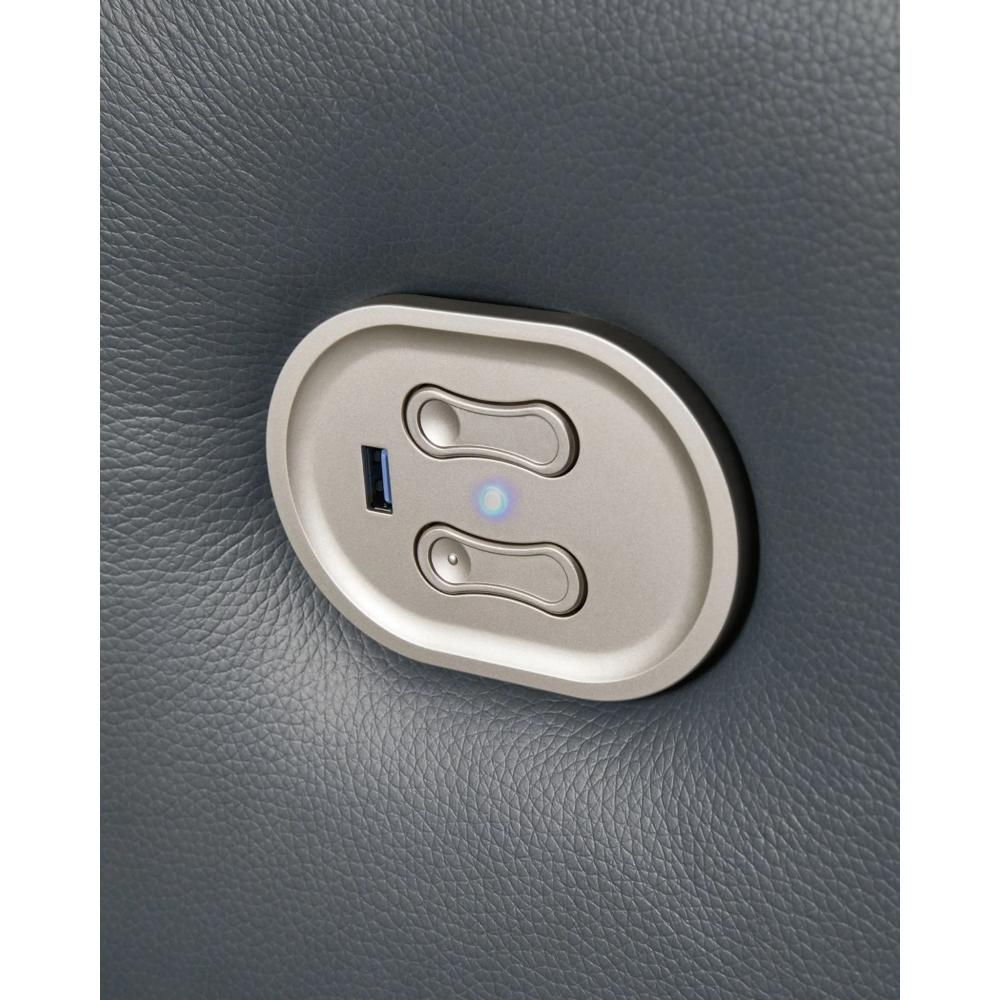 Mindanao Power Reclining Loveseat Console with Headrest - Steel - Image 10