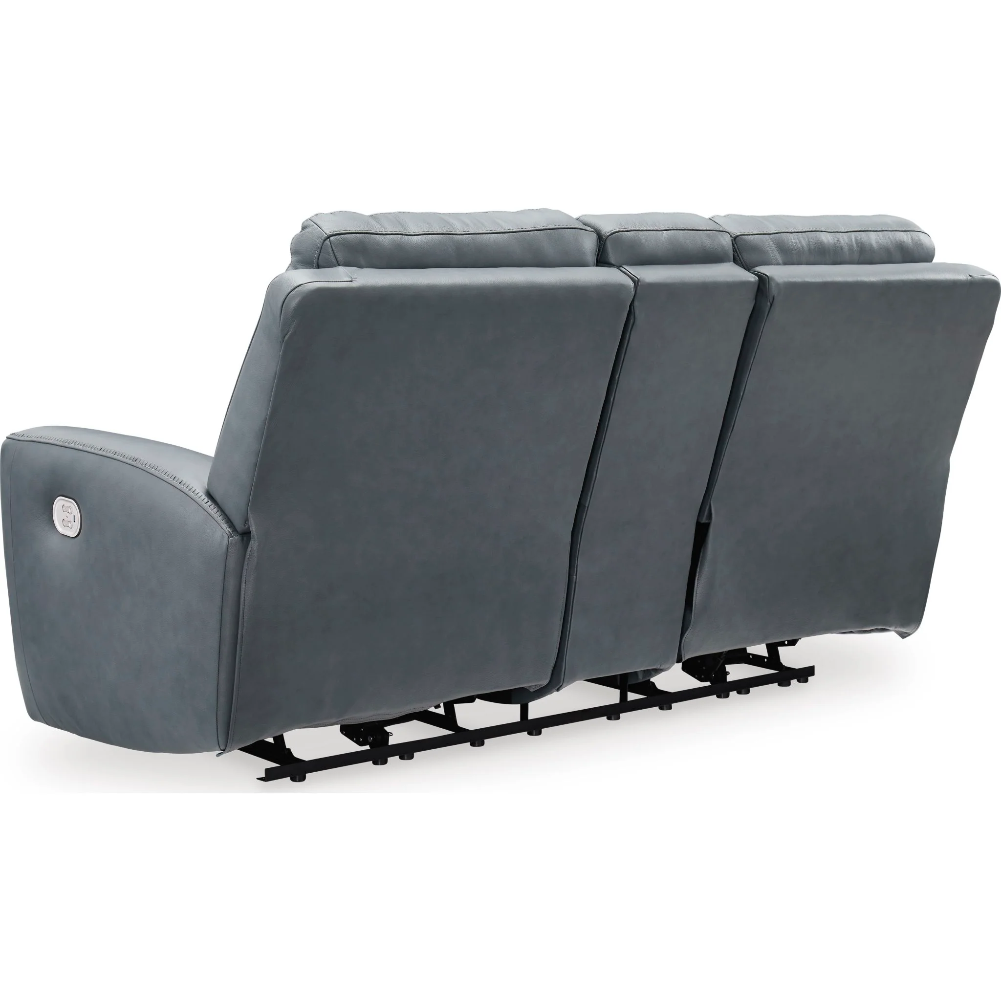 Mindanao Power Reclining Loveseat Console with Headrest - Steel - Image 7