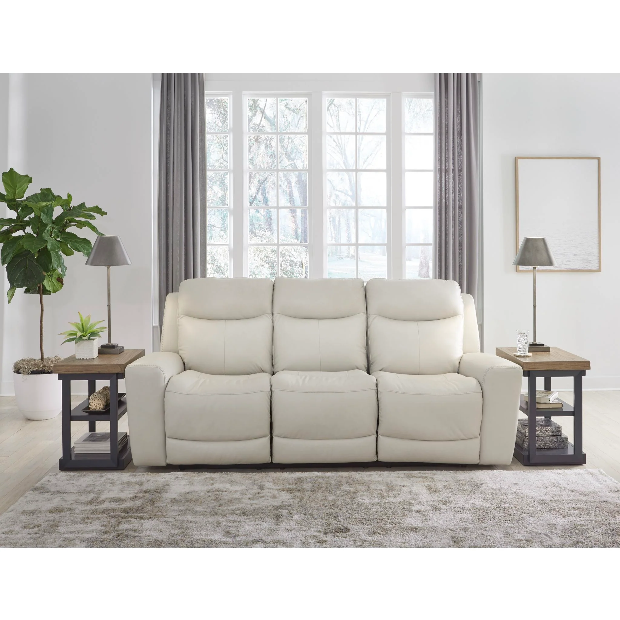 Mindanao Power Reclining Sofa with Headrest - Steel - Image 35