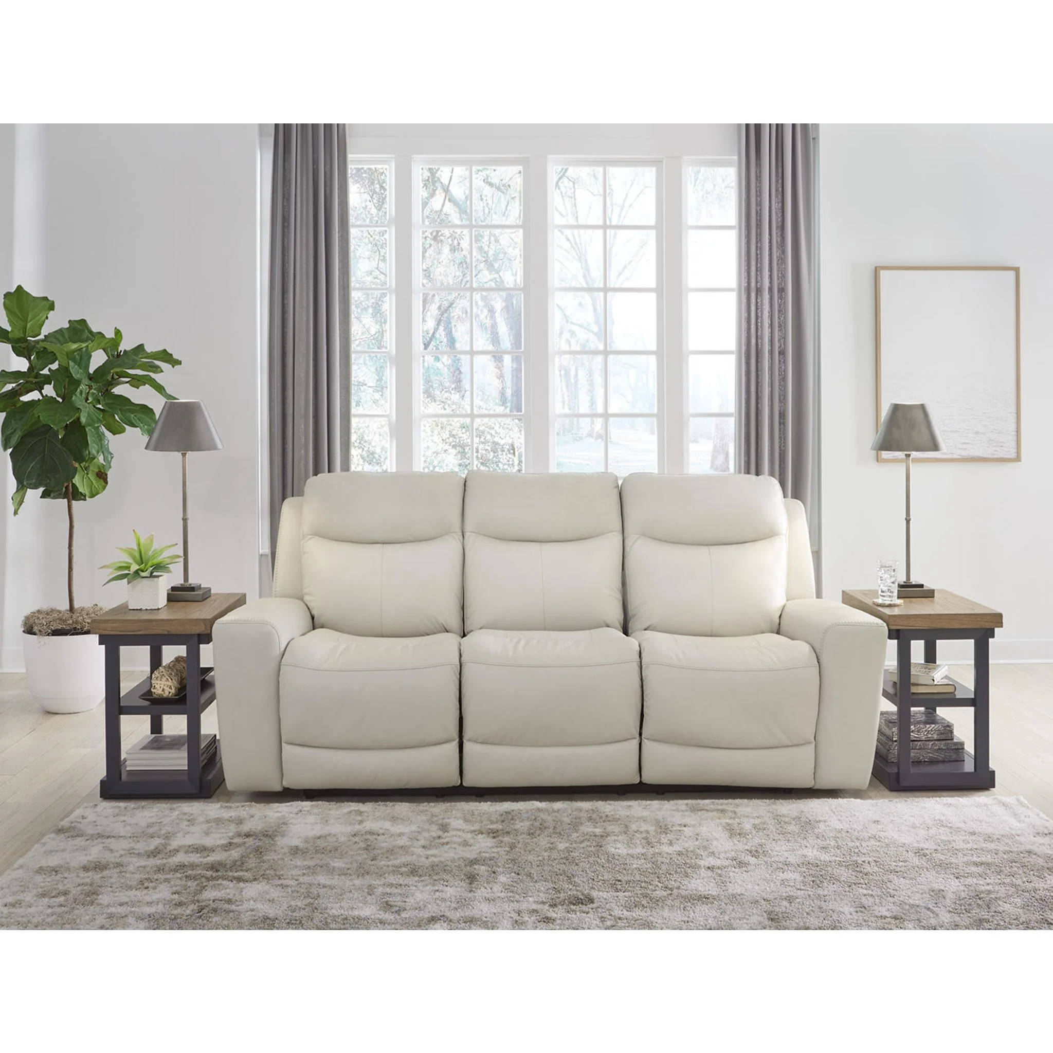 Mindanao Power Reclining Sofa with Headrest - Steel - Image 47