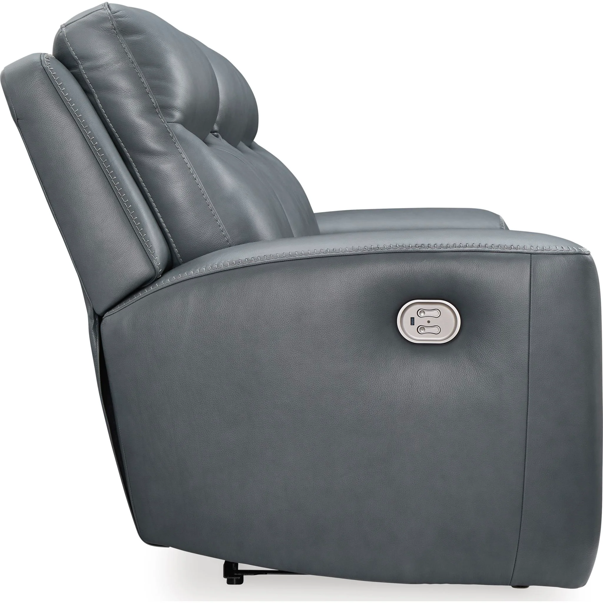 Mindanao Power Reclining Sofa with Headrest - Steel - Image 7