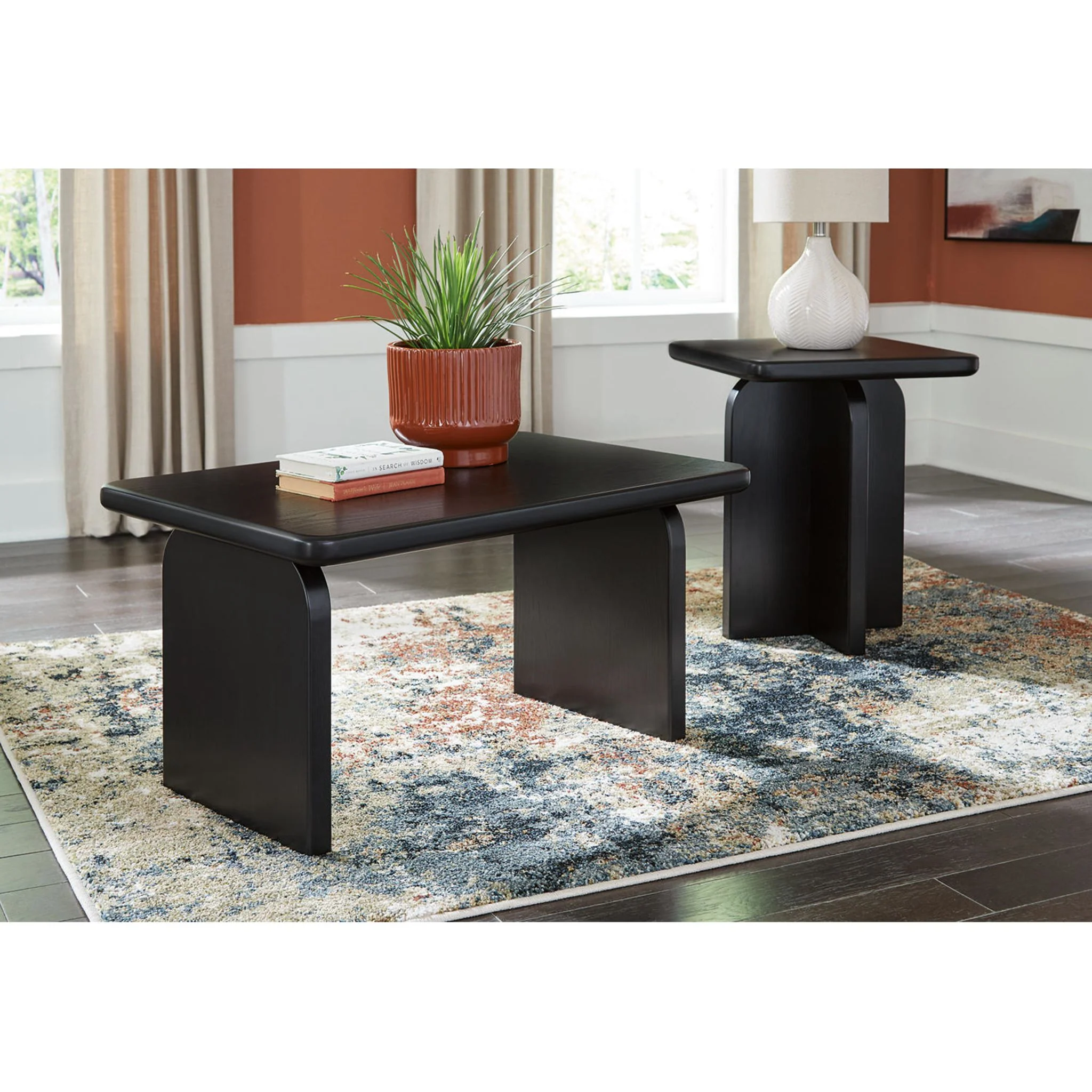 Mitchalli 2 Pack Tables - Black - Image 2