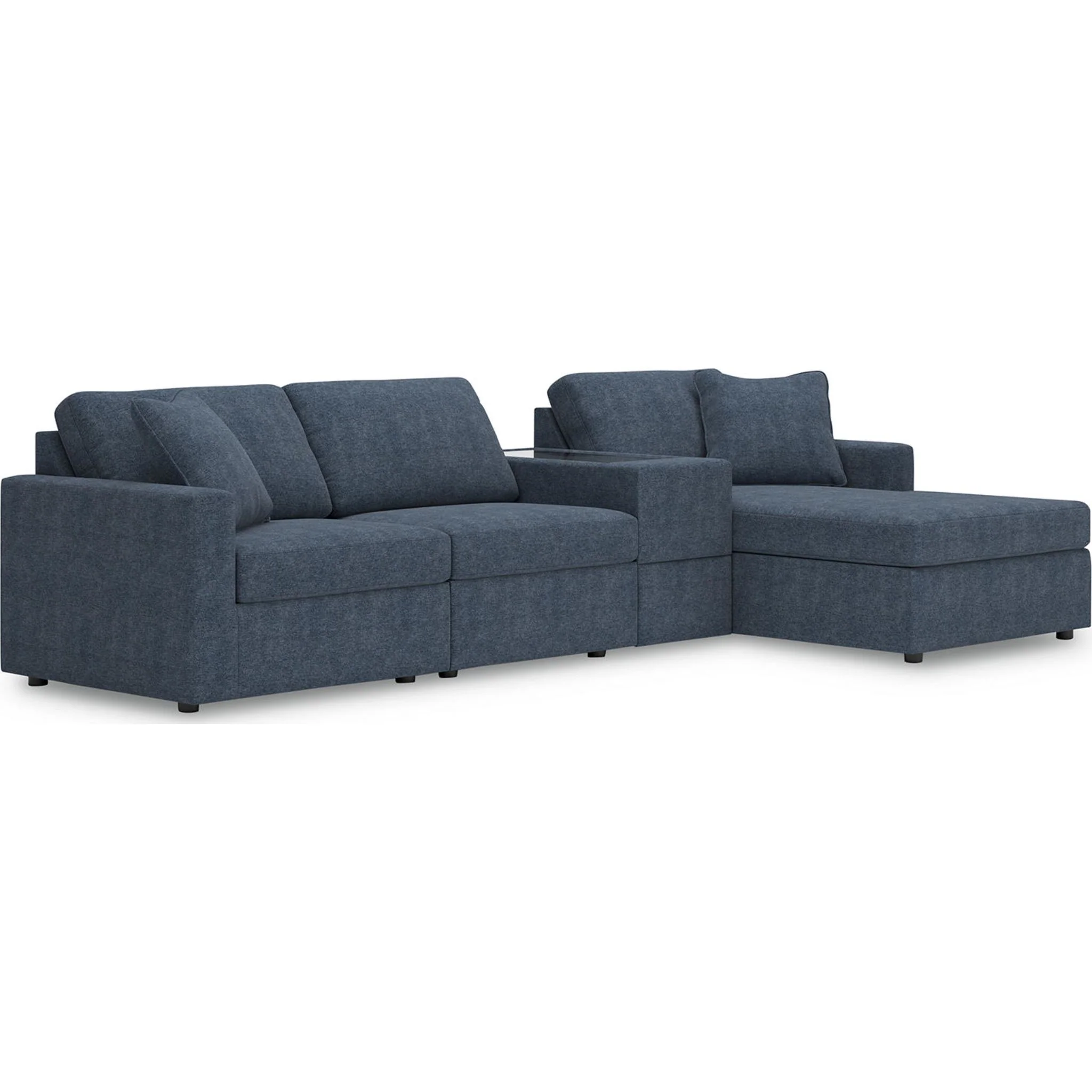 Modmax 4 Piece Modular Sectional with Chaise and Storage Console - Image 24