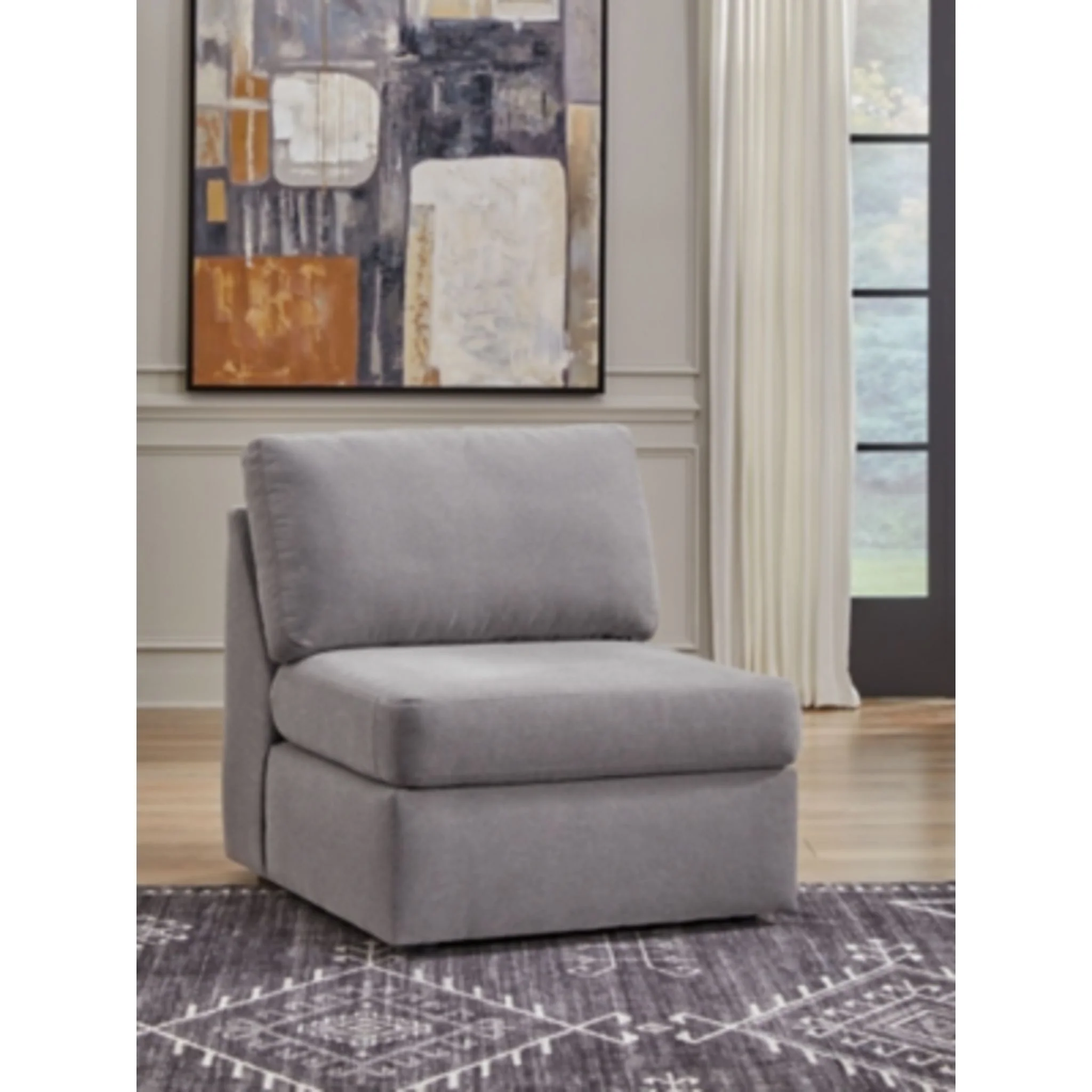 Modmax 4 Piece Modular Sectional with Chaise and Storage Console - Image 33