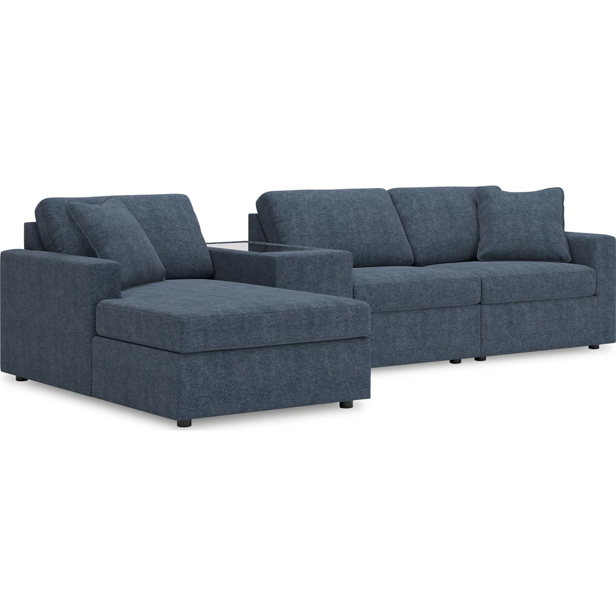 Modmax 4 Piece Modular Sectional with Chaise and Storage Console - Image 48