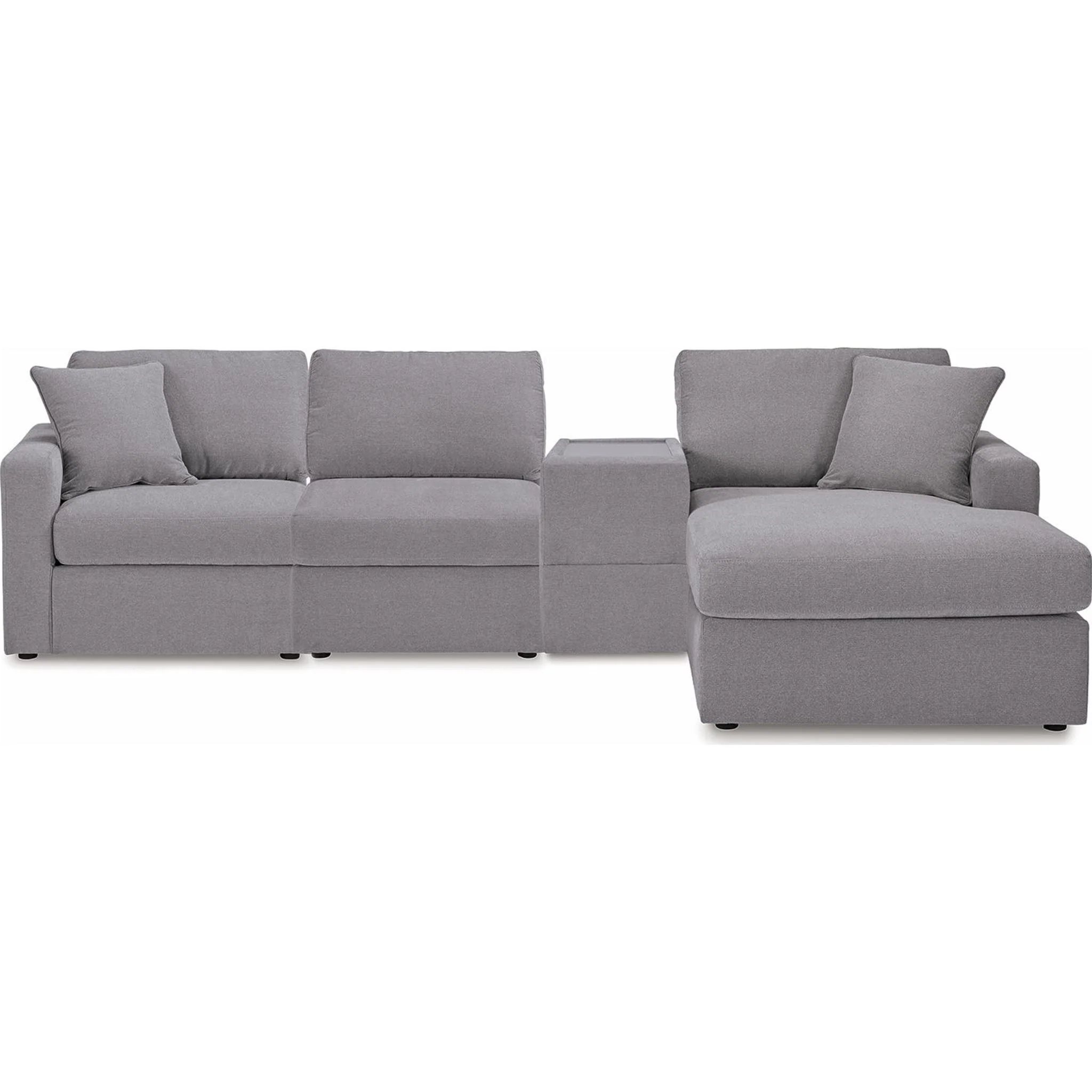 Modmax 4 Piece Modular Sectional with Chaise and Storage Console - Image 8