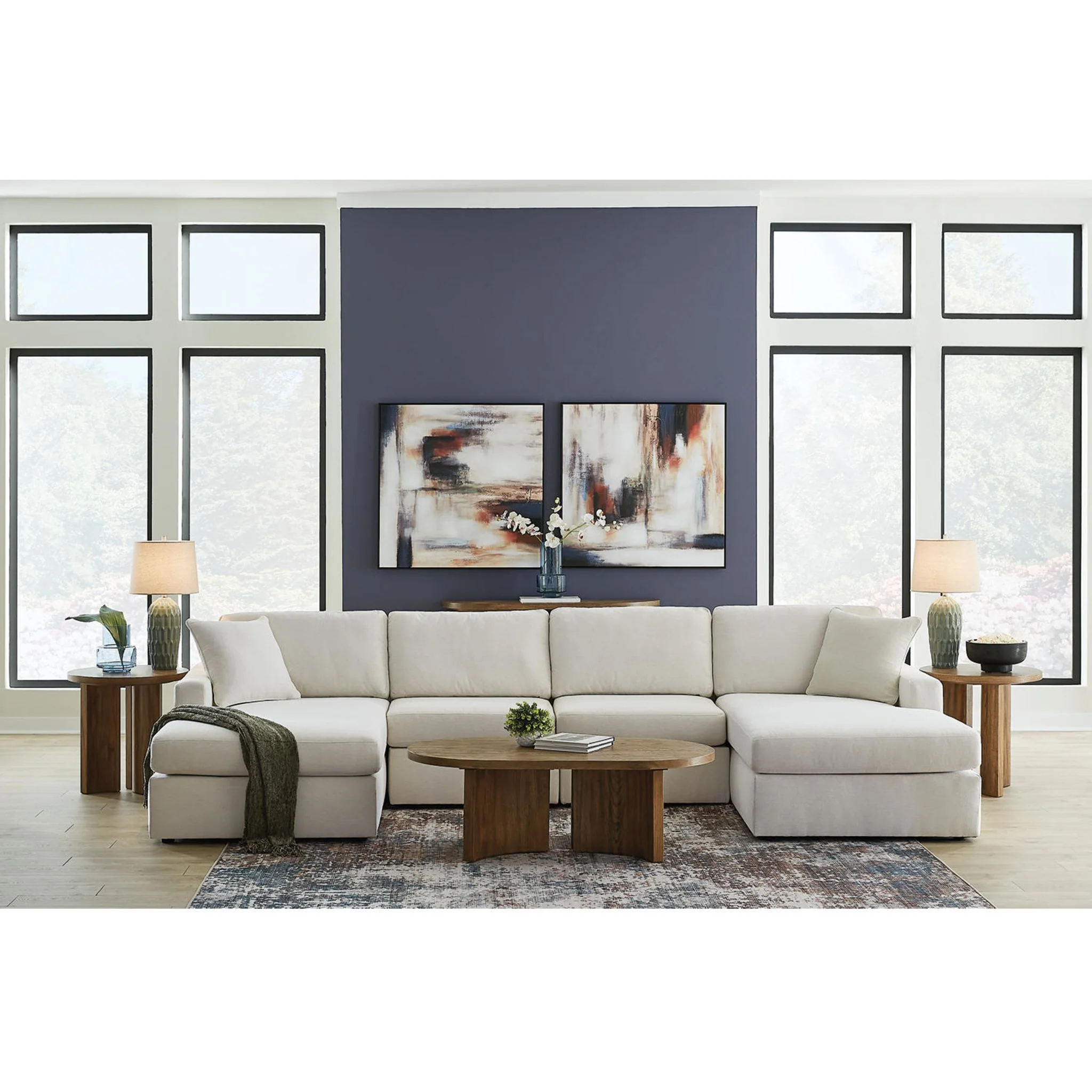 Modmax 4 Piece Modular Sectional with Double Chaise - Image 2