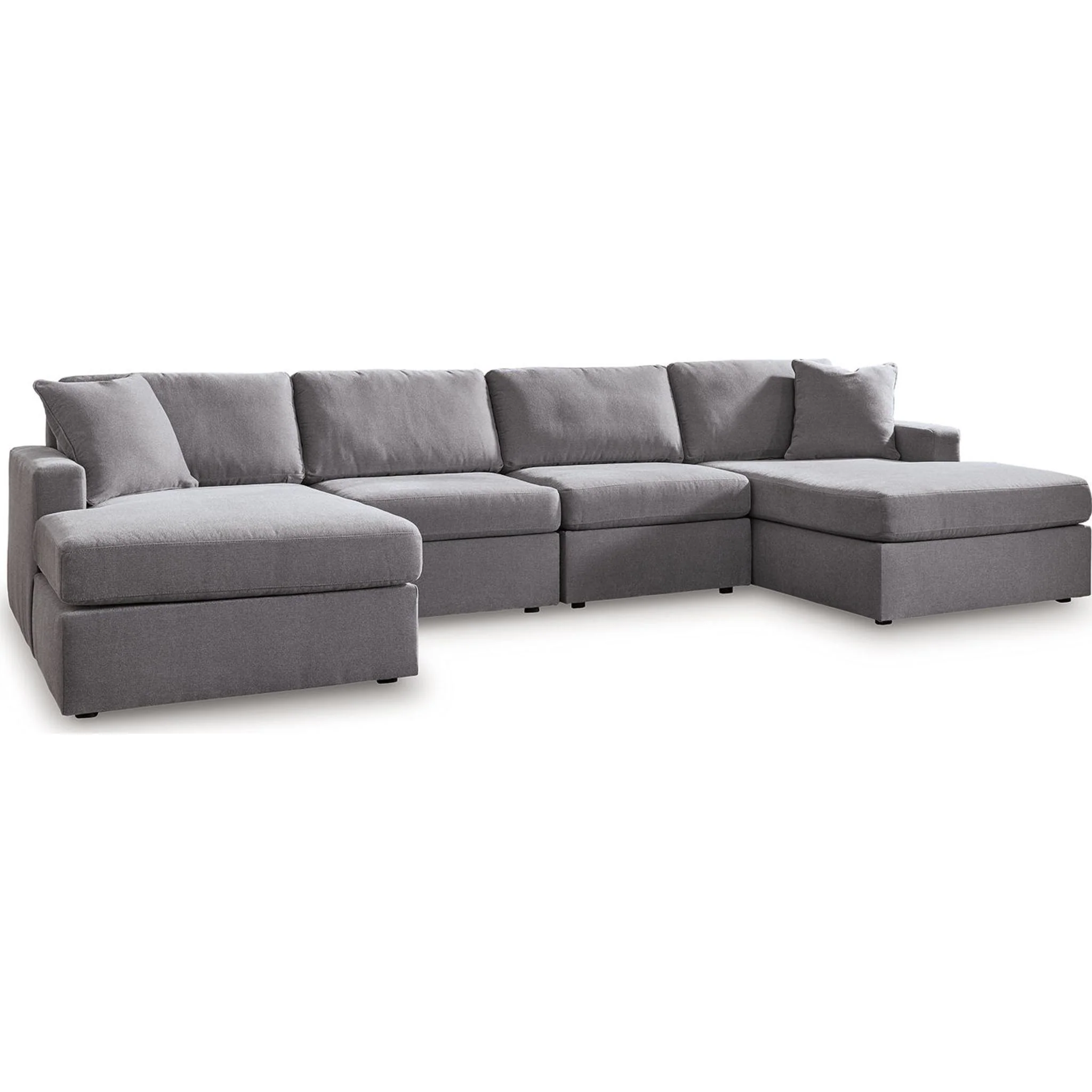 Modmax 4 Piece Modular Sectional with Double Chaise - Image 26