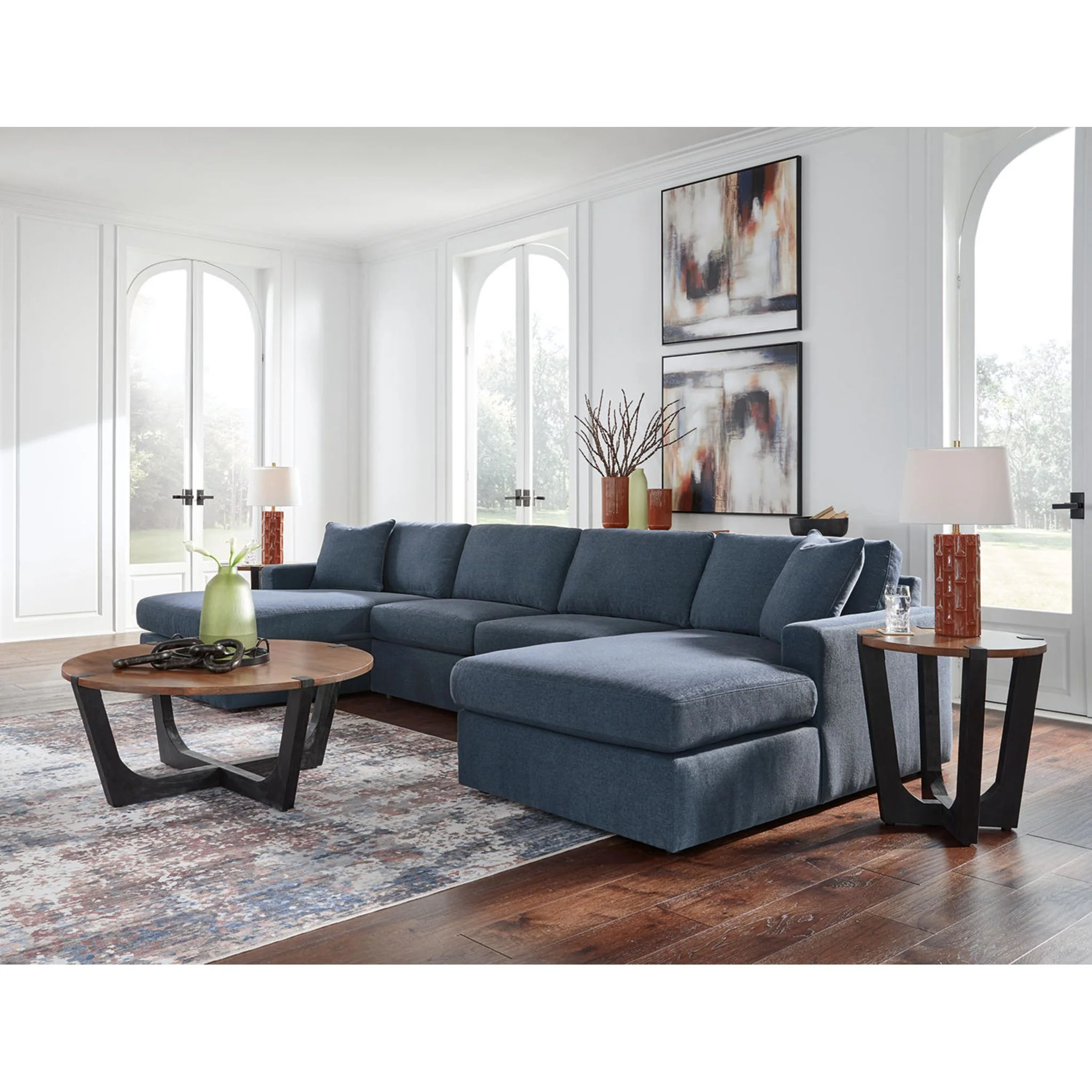 Modmax 4 Piece Modular Sectional with Double Chaise - Image 31