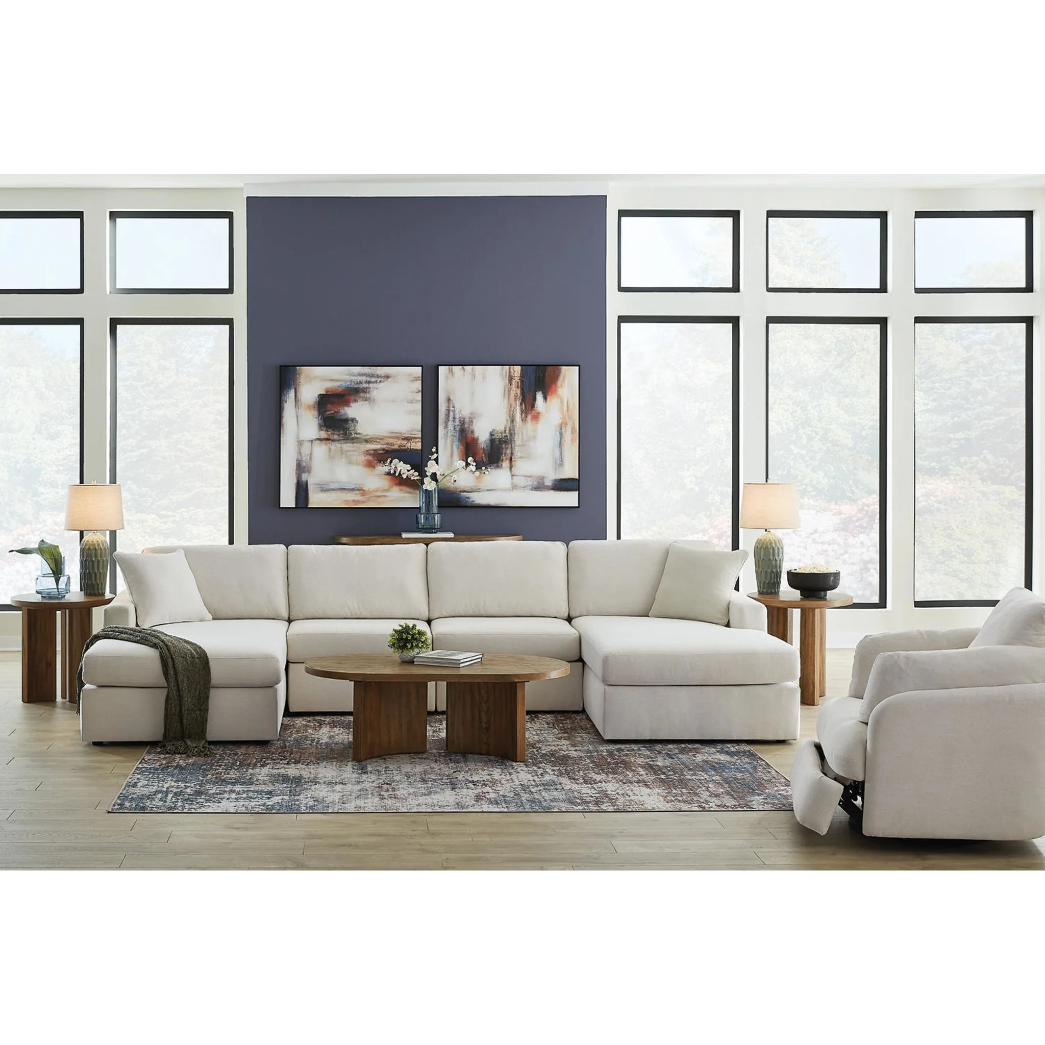 Modmax 4 Piece Modular Sectional with Double Chaise - Image 7
