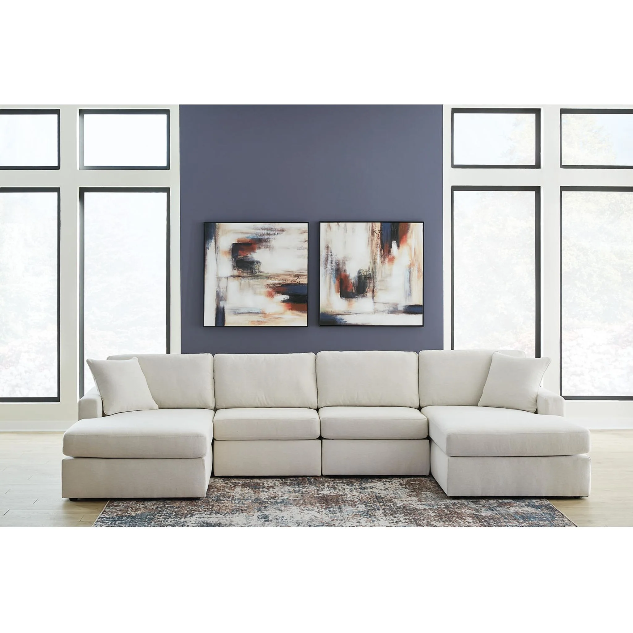 Modmax 4 Piece Modular Sectional with Double Chaise - Image 8