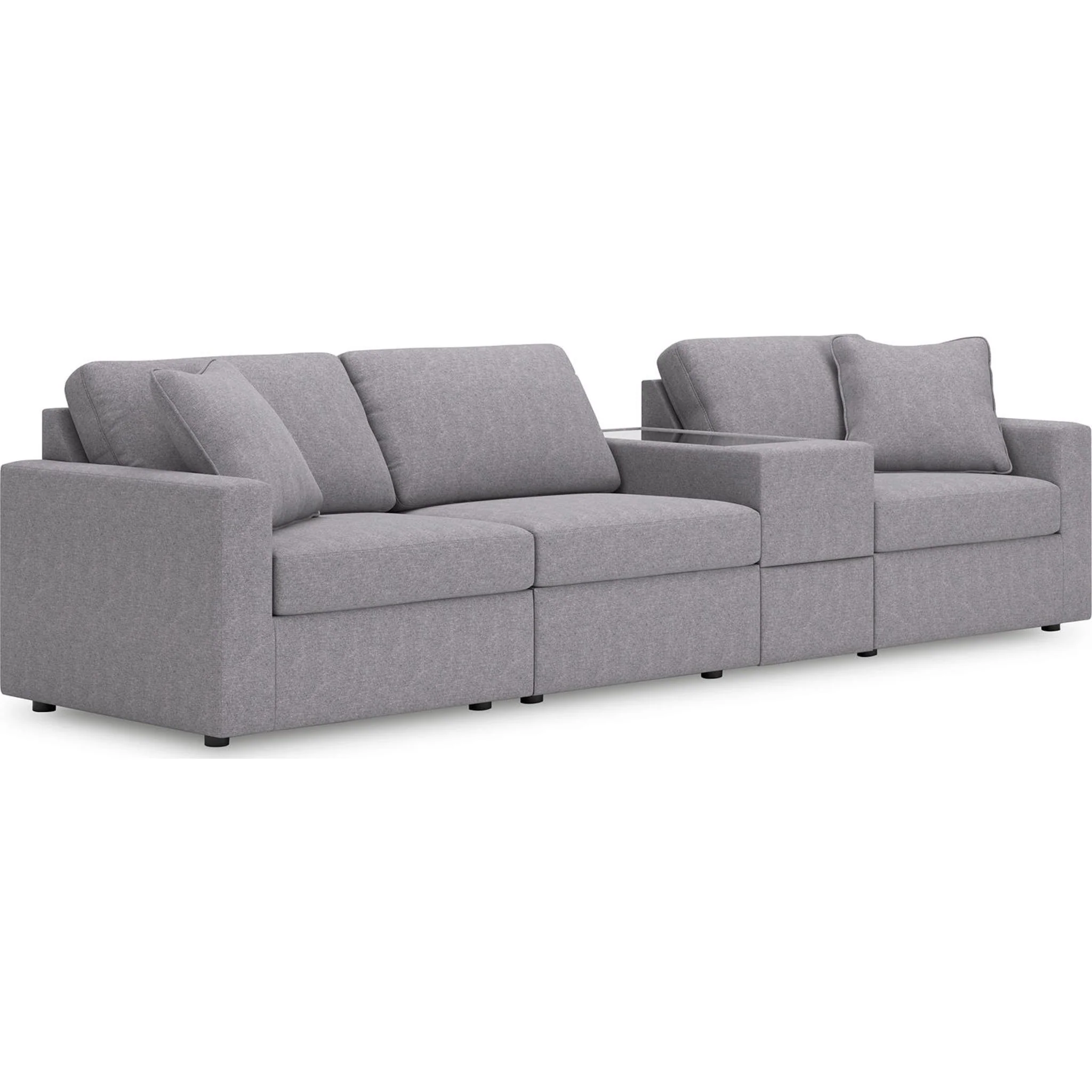 Modmax 4 Piece Modular Sectional with Storage Console - Image 17