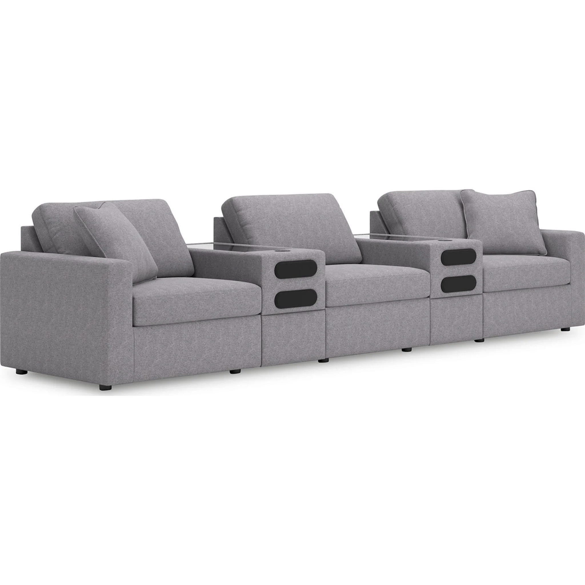 Modmax 5 Piece Modular Sectional with Audio Consoles - Image 2