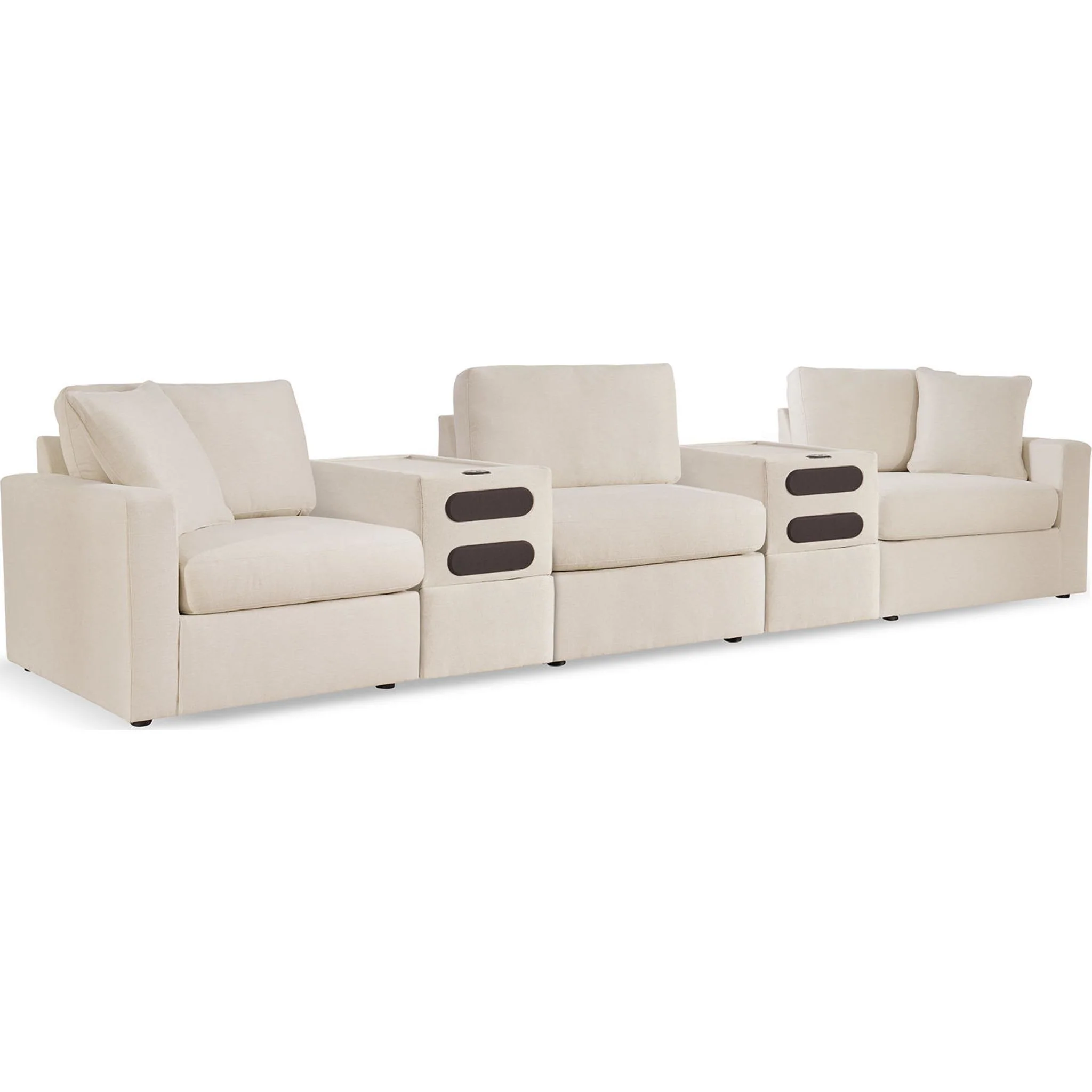 Modmax 5 Piece Modular Sectional with Audio Consoles - Image 22