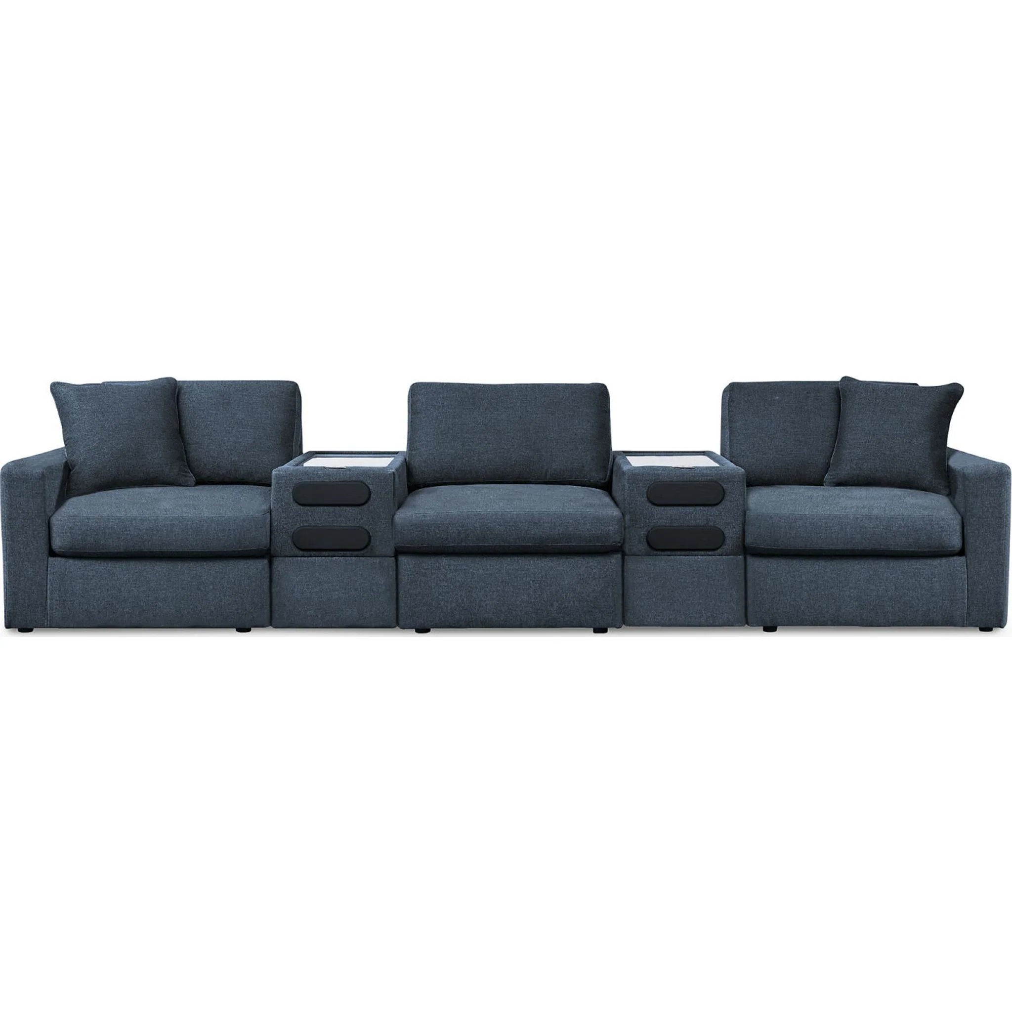Modmax 5 Piece Modular Sectional with Audio Consoles - Image 9