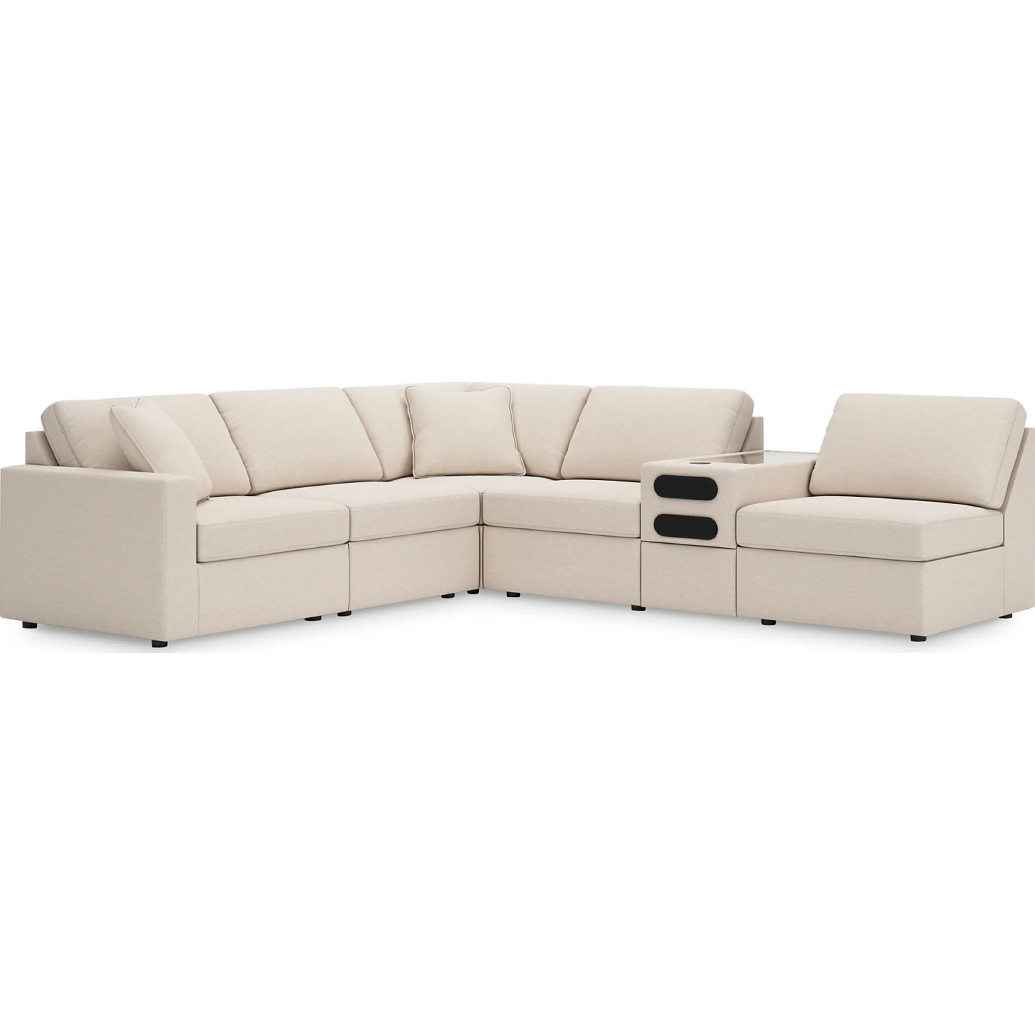 Modmax 6 Piece Modular Sectional with Audio Console - Image 35